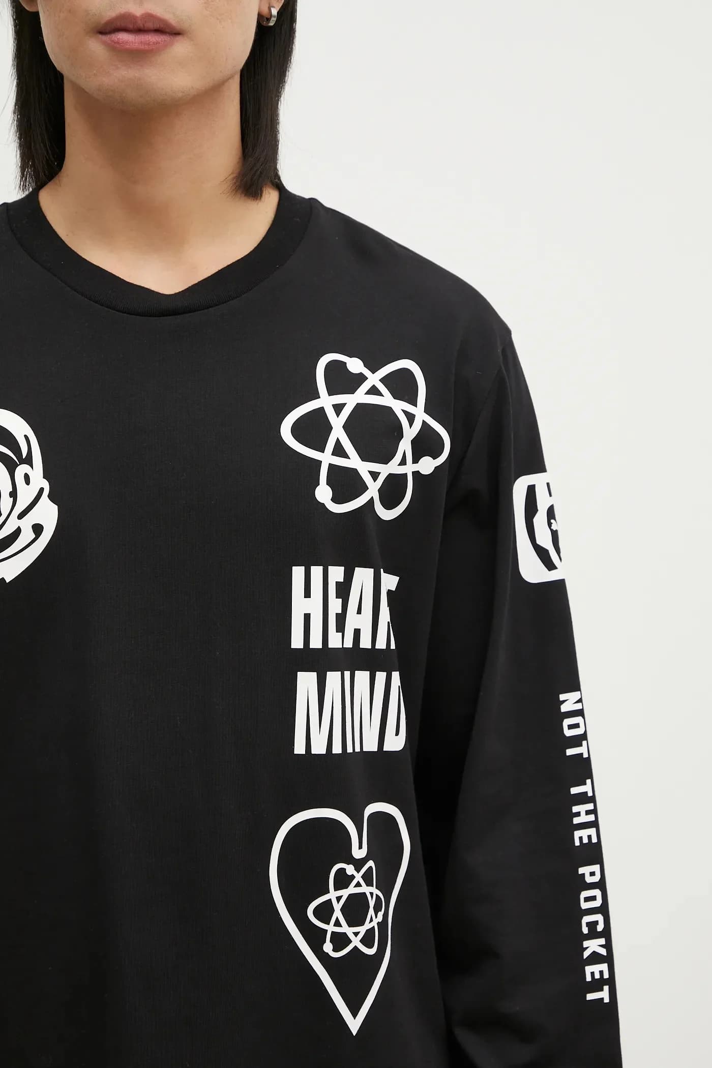 Хлопковая рубашка с длинными рукавами с разноцветным принтом - фото 5