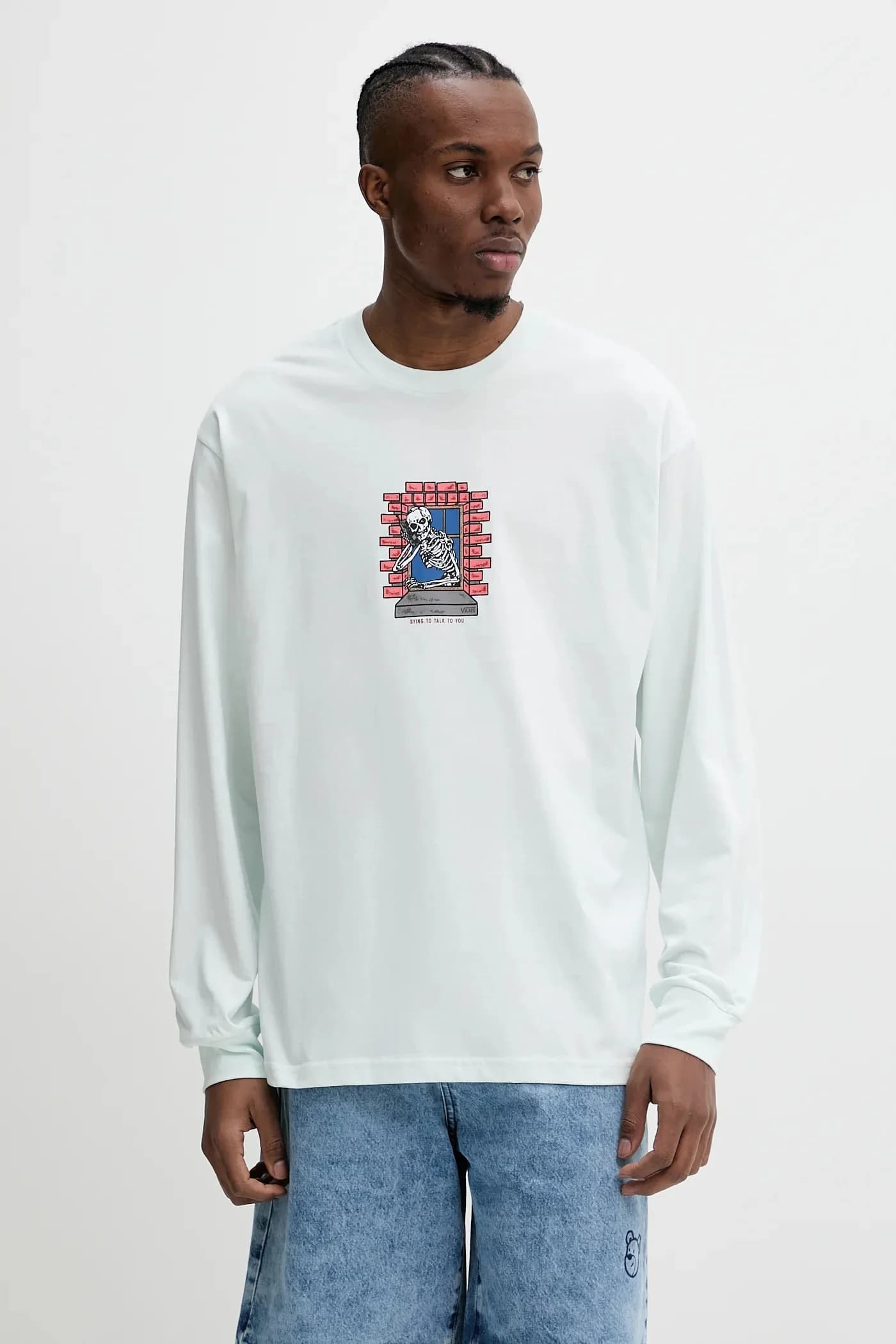 Хлопковая рубашка с длинным рукавом