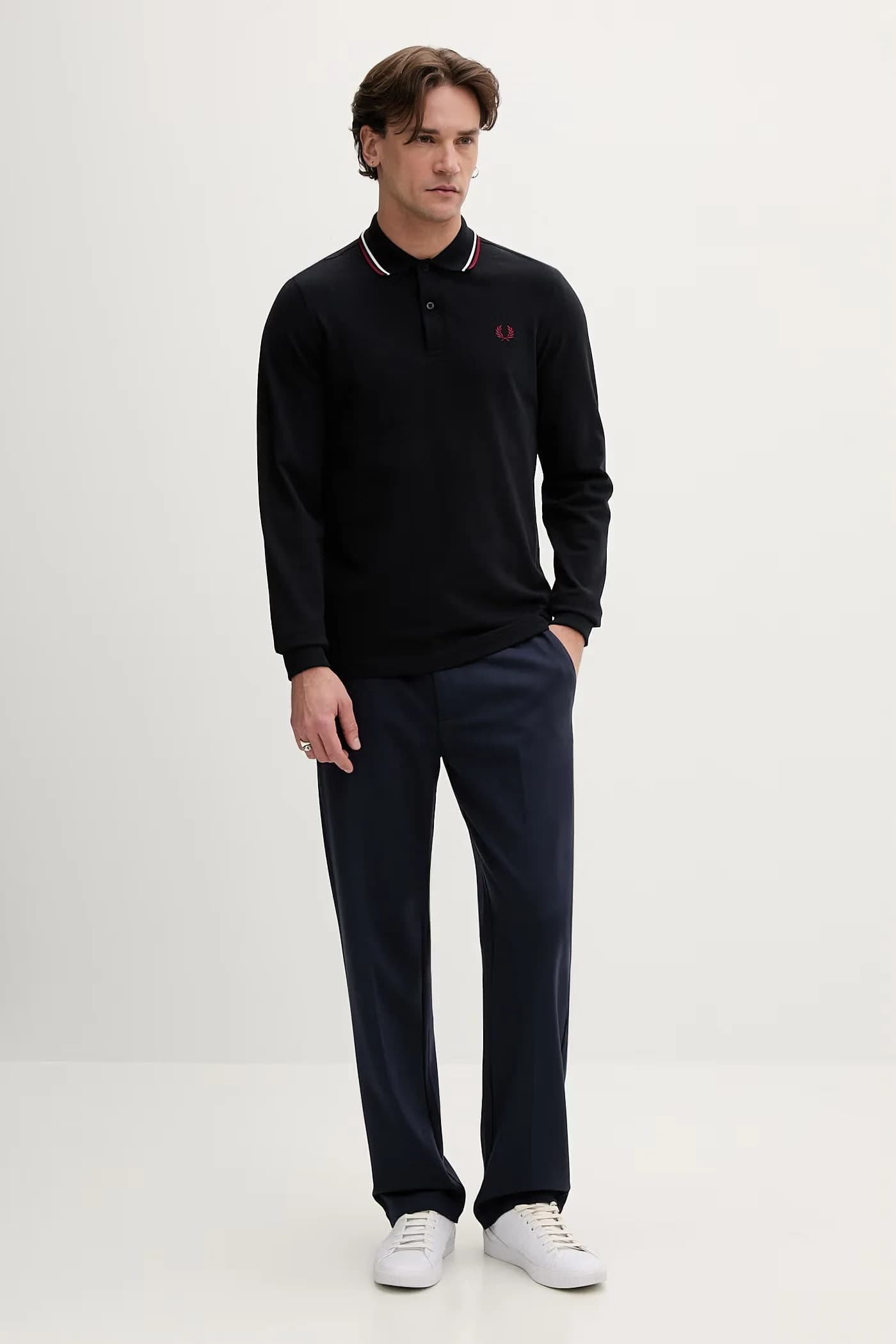 Хлопковая рубашка с длинным рукавом - фото 2