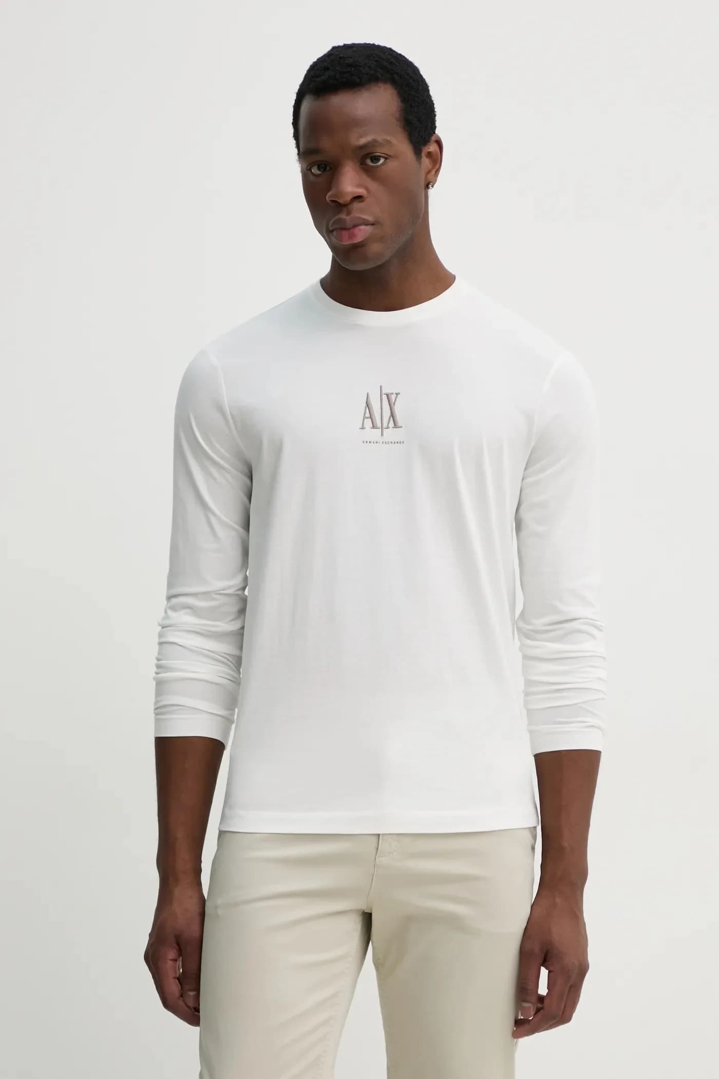 Хлопковая рубашка с длинным рукавом