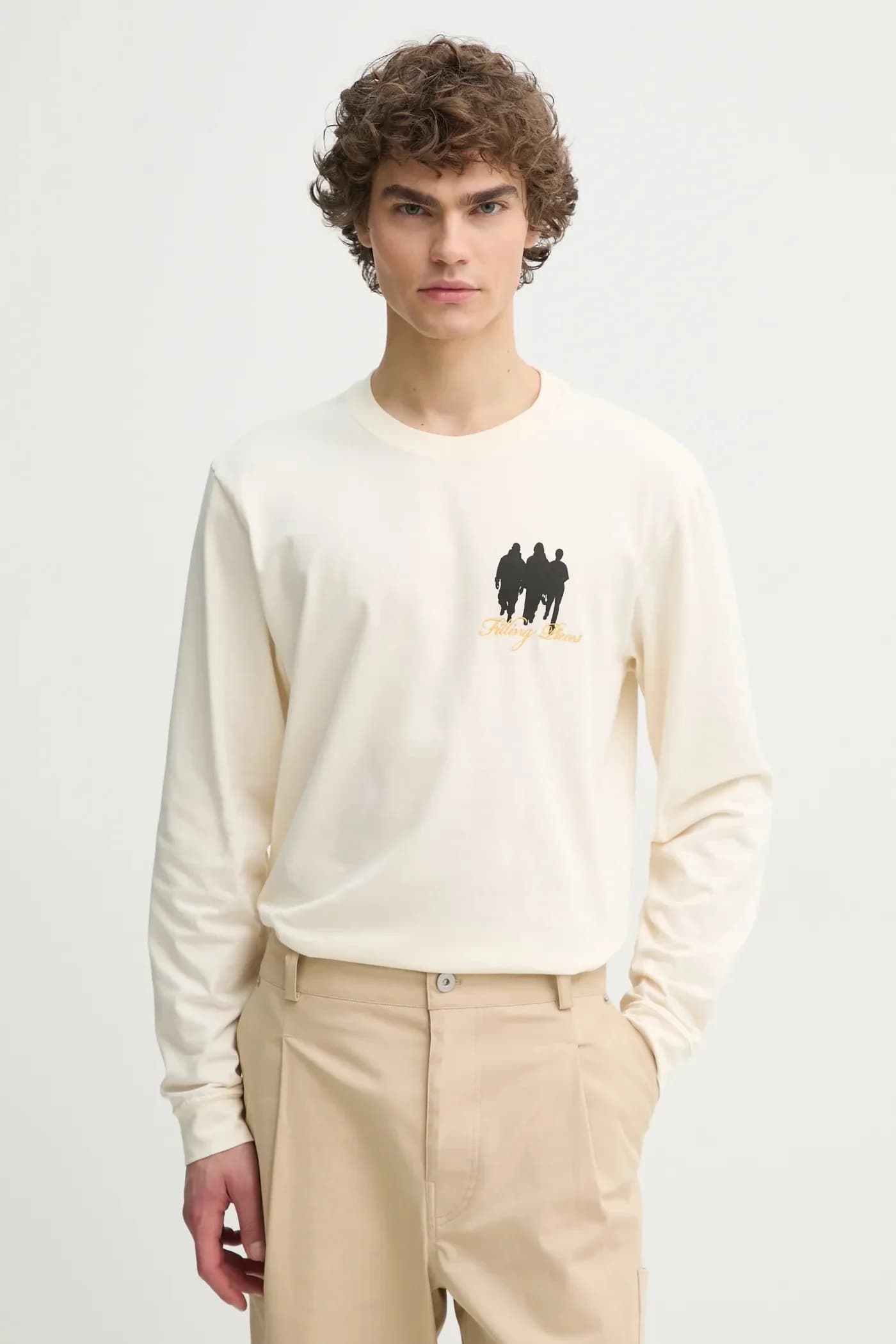 Хлопковая рубашка с длинным рукавом - фото 3