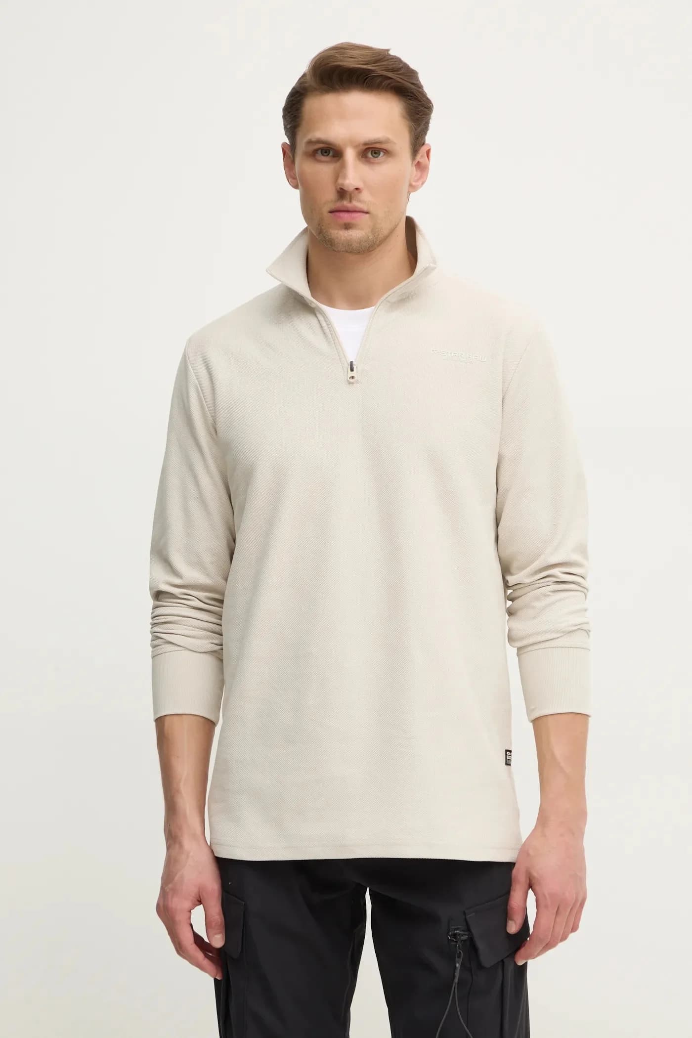 Хлопковая рубашка с длинным рукавом