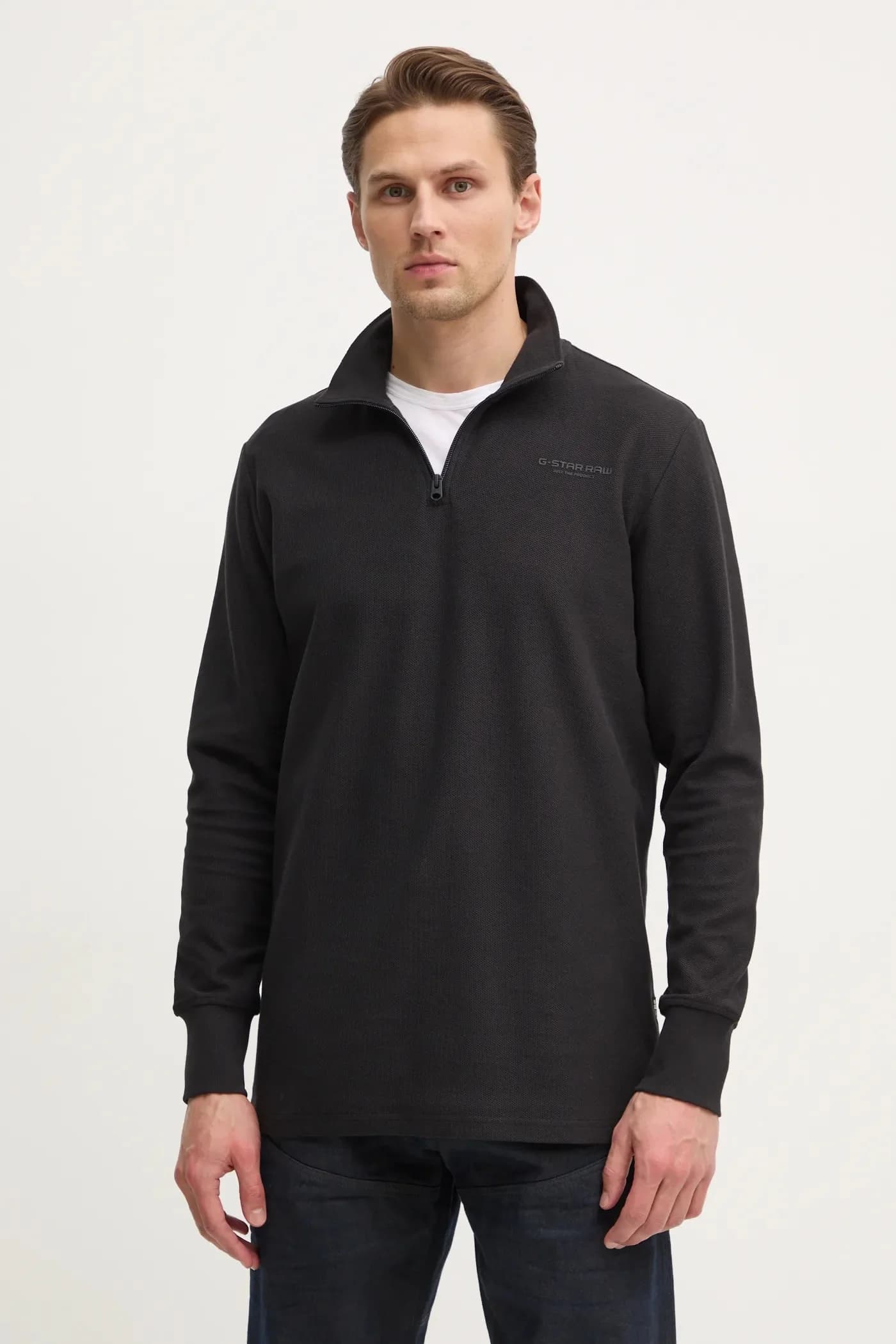 Хлопковая рубашка с длинным рукавом