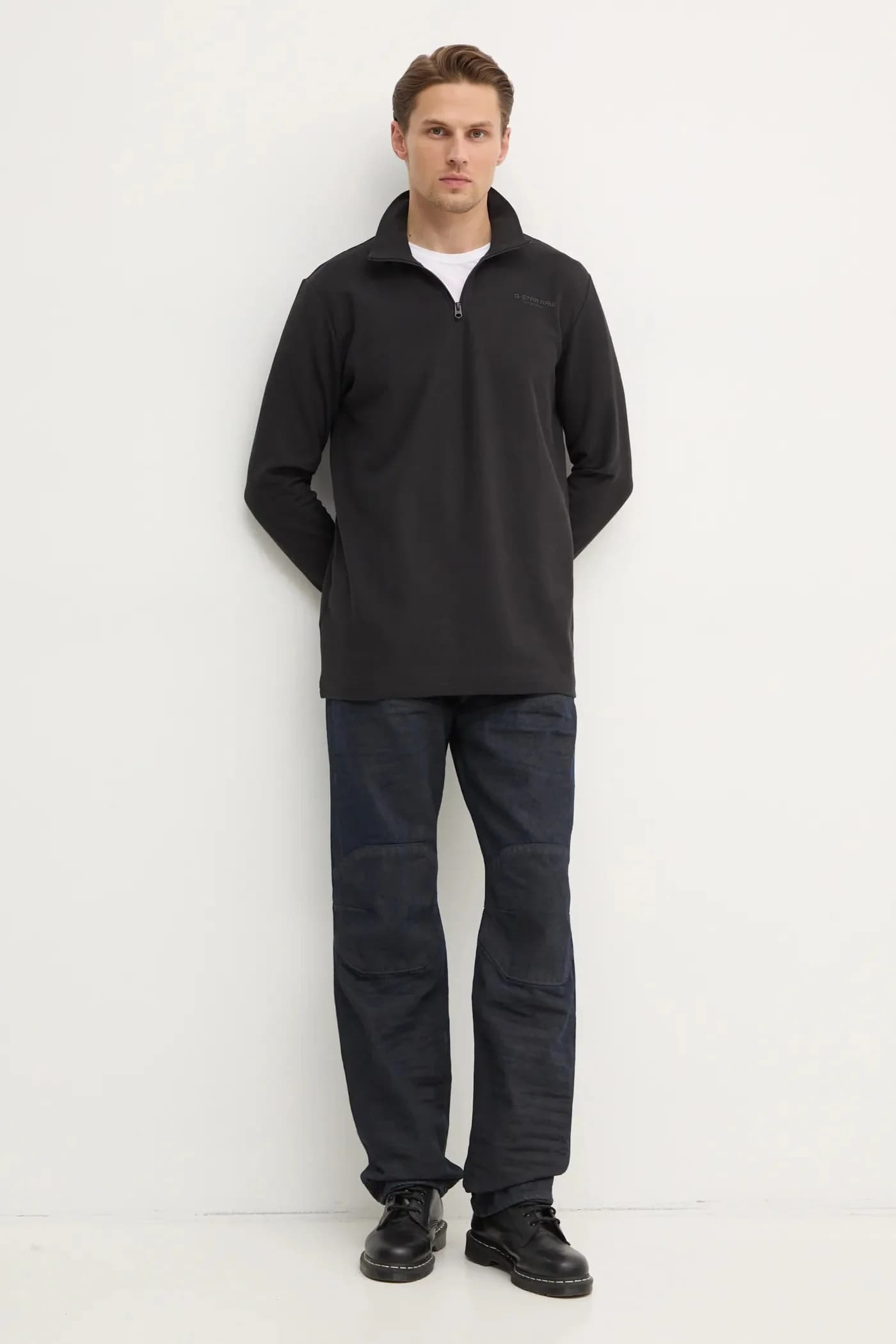 Хлопковая рубашка с длинным рукавом - фото 2