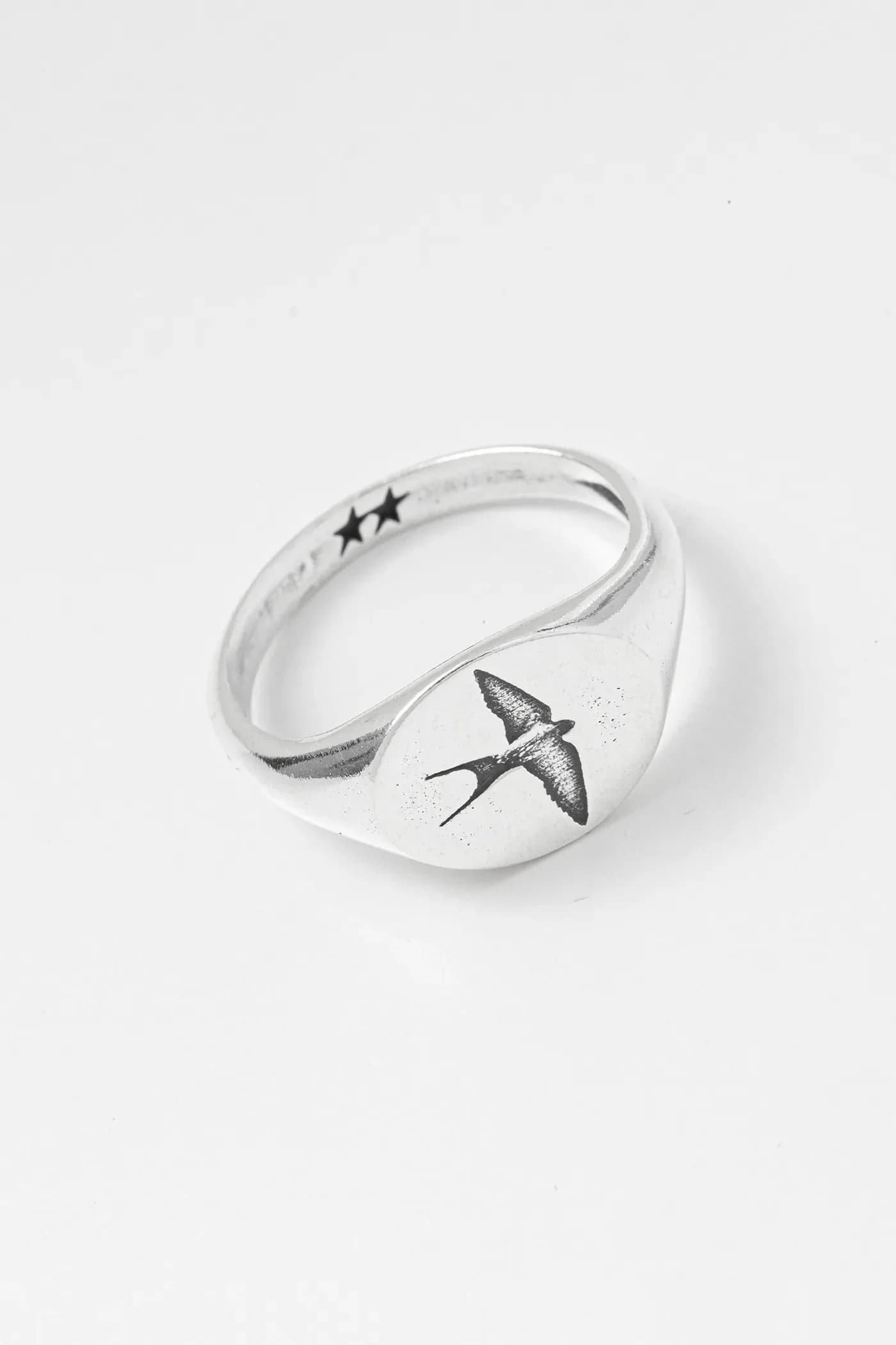 Серебряное кольцо-печатка - фото 2