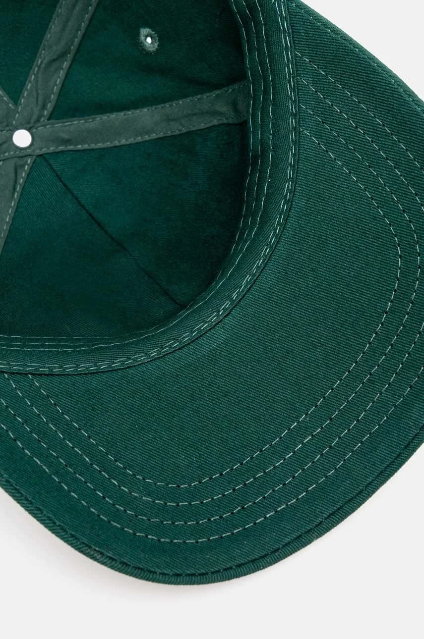 Хлопковая бейсболка La Casquette Slogan зеленая для мужчин - фото 4