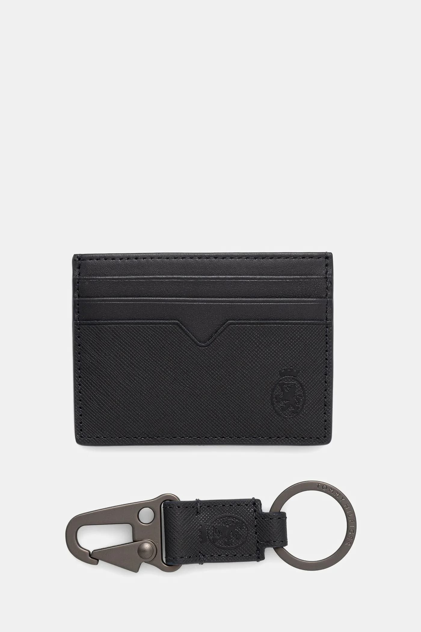 Кожаная визитница и брелок