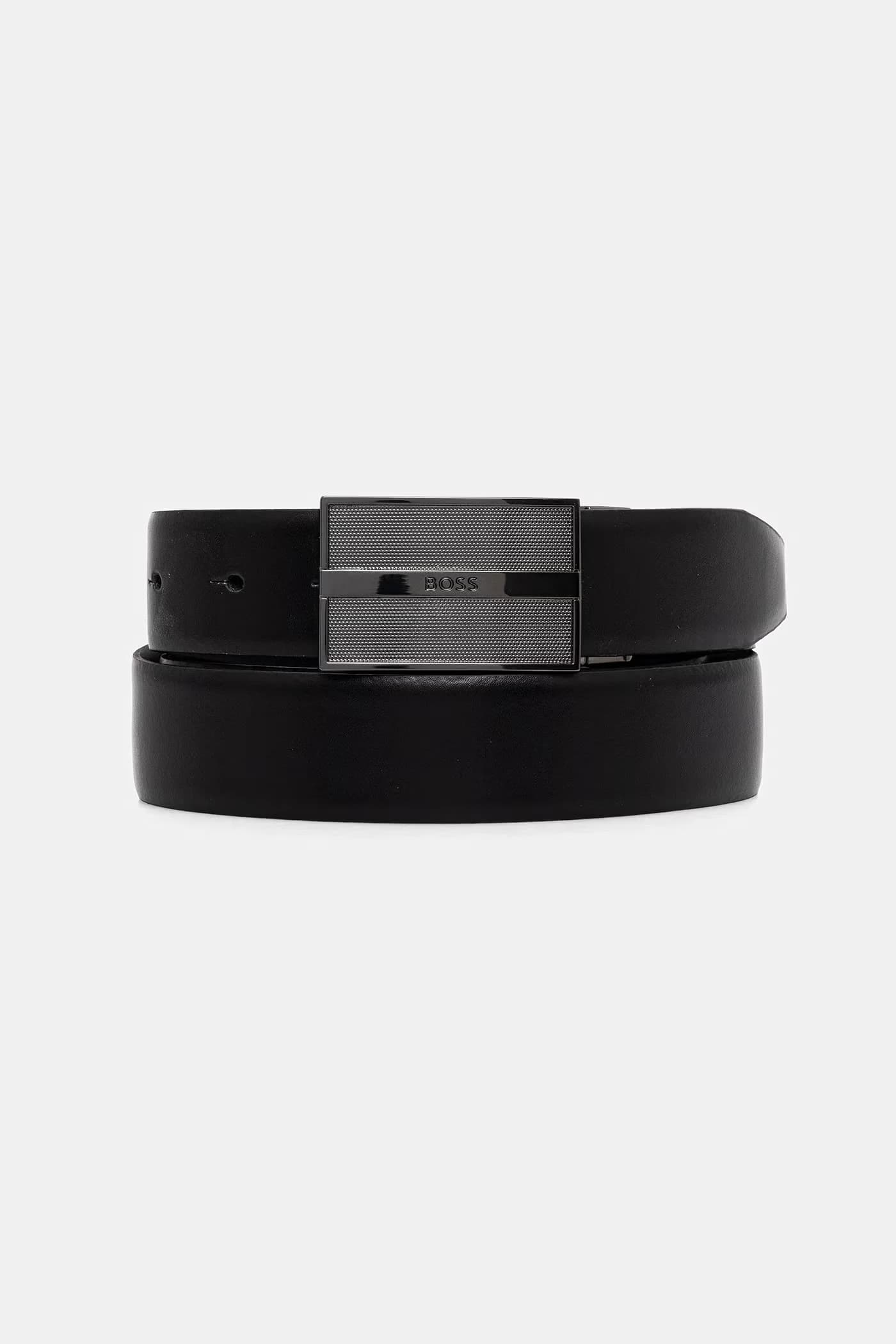 Кожаный ремень со сменными пряжками. - фото 2