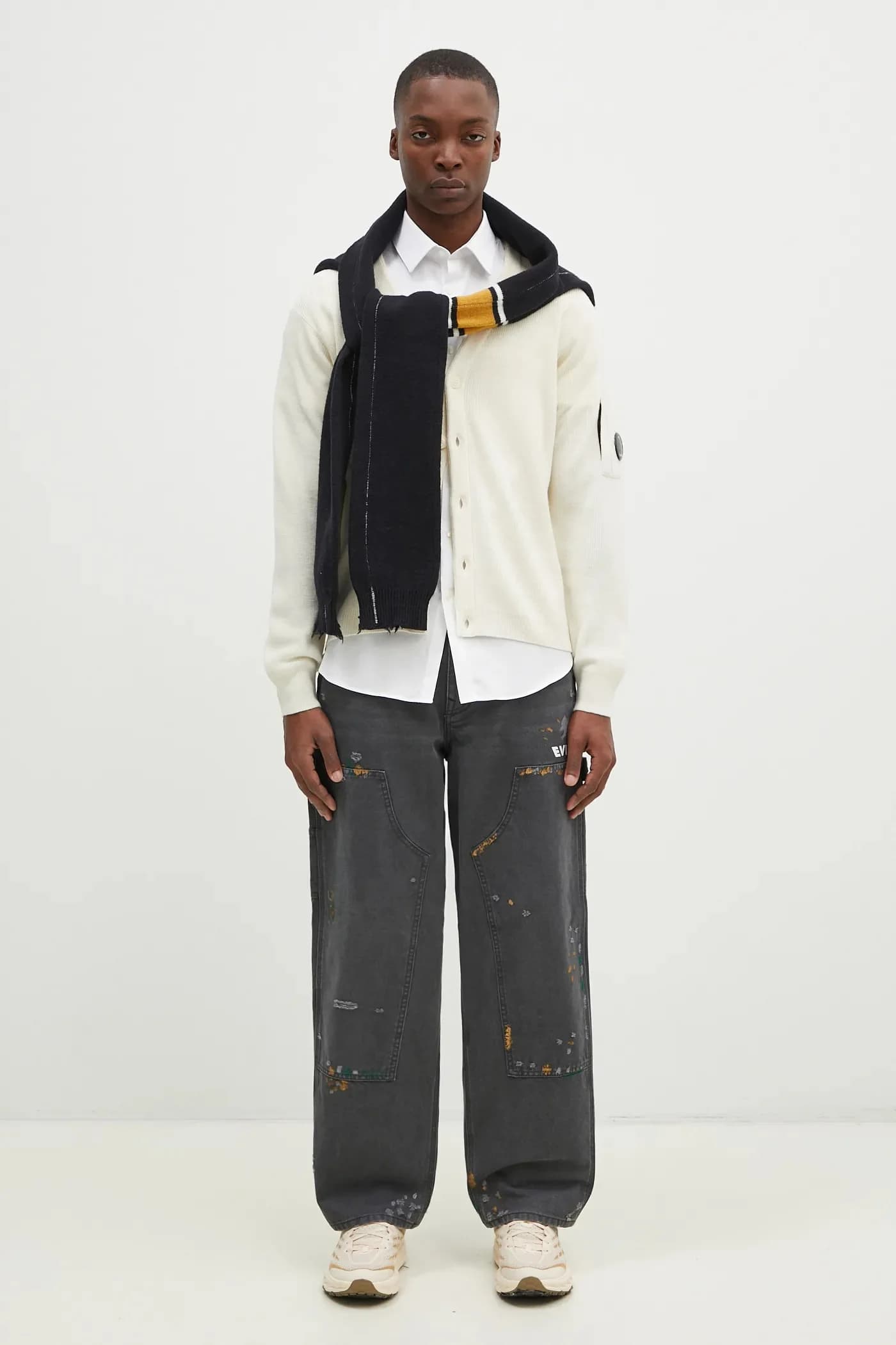 Вязаный свитер-шарф - фото 8