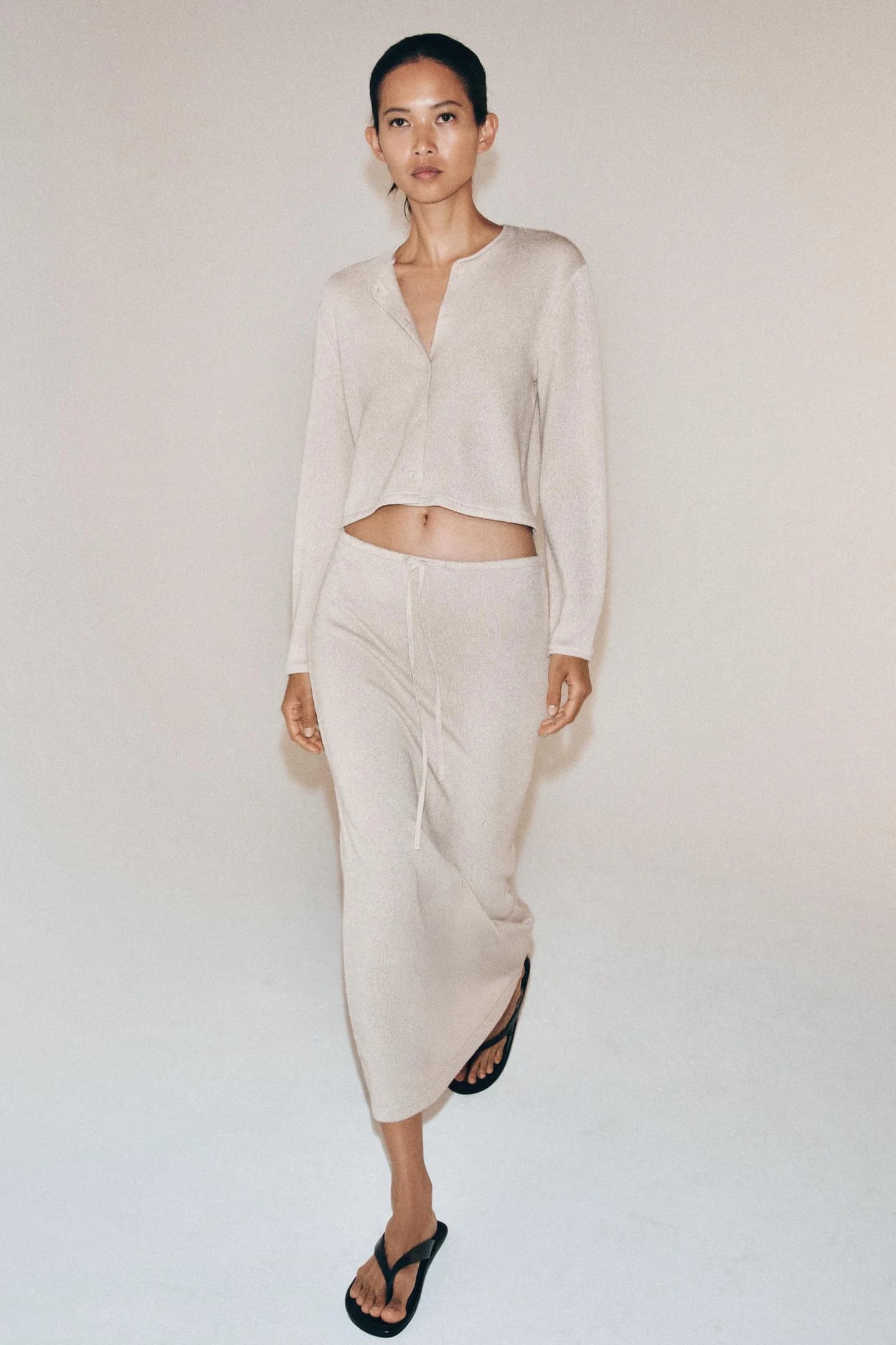 КАРДИГАН С ДЛИННЫМ РУКАВОМ И ПУГОВИЦАМИ