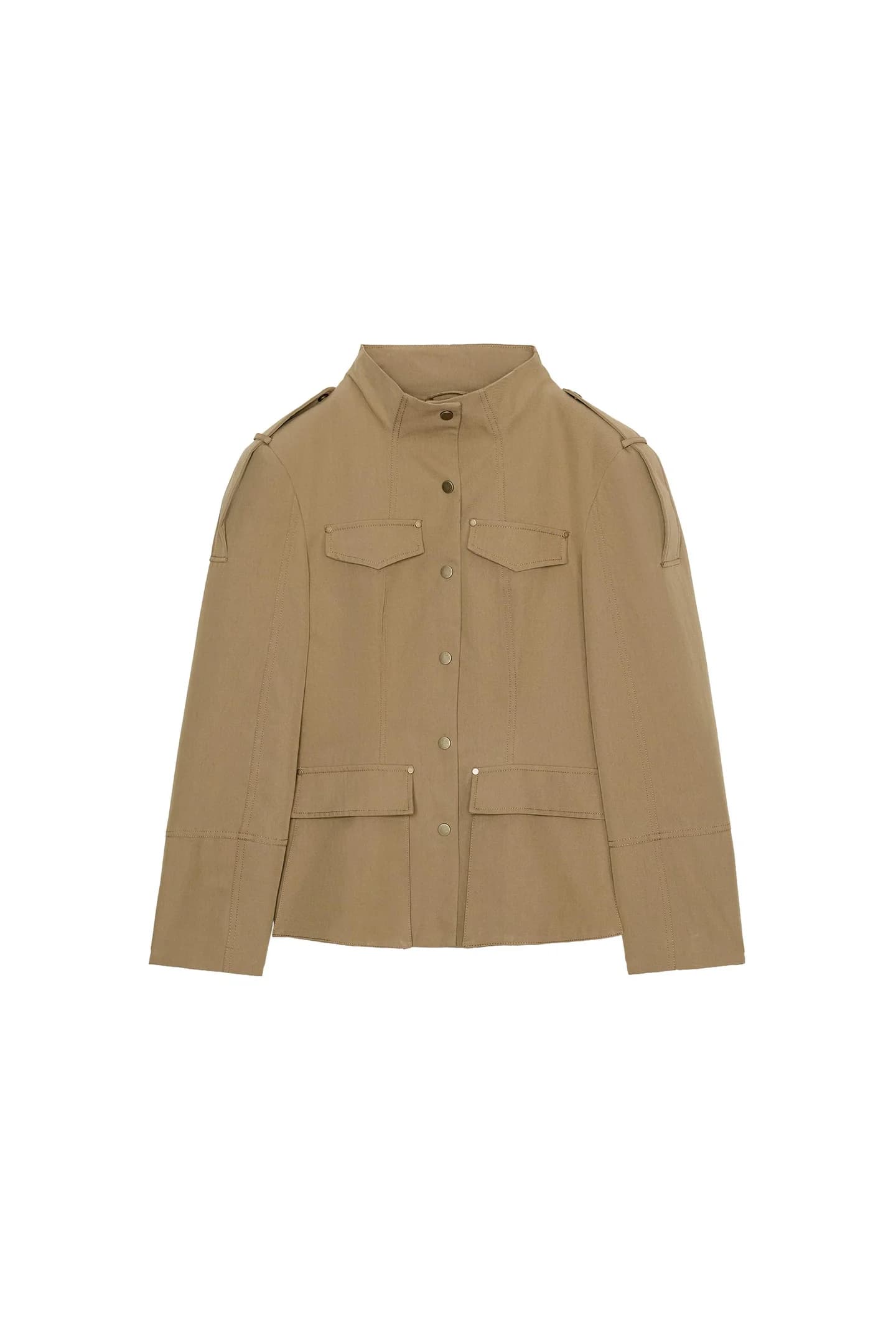 КУРТКА В РЕБРИКУ С ПОВОРОТКАМИ - фото 3