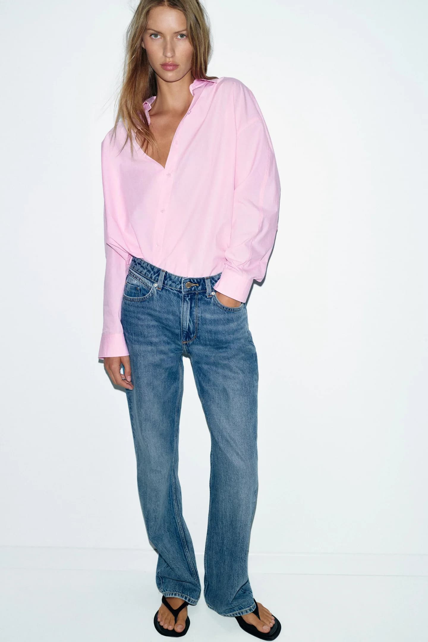 ДЖИНСЫ С ВЫСОКОЙ ПОСАДКОЙ Z.03, ПРЯМОГО КРАЯ И ДЛИННЫЕ НОГИ. - фото 3