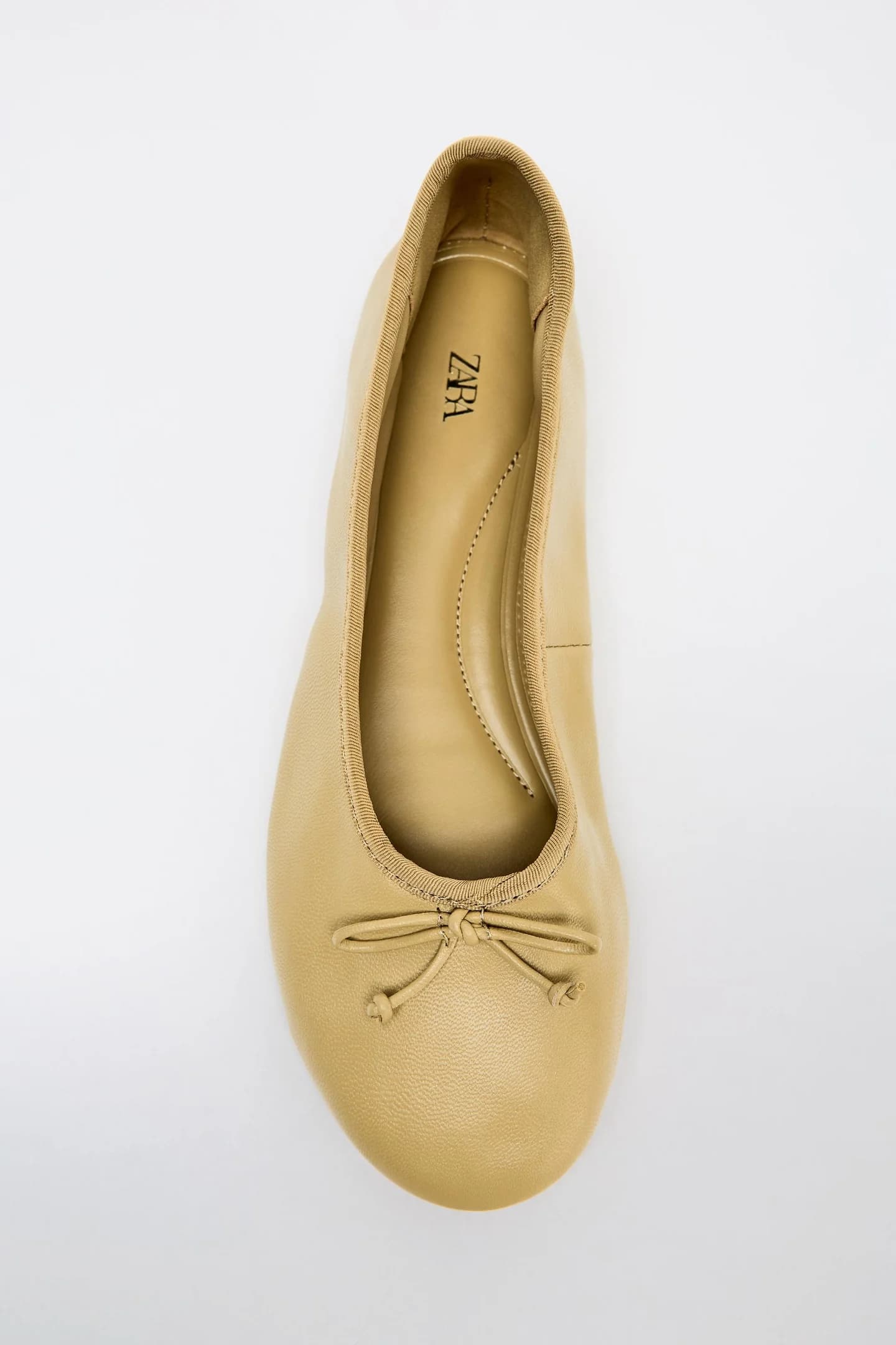 КОЖАНЫЕ БАЛЕТКИ С БАНТОМ