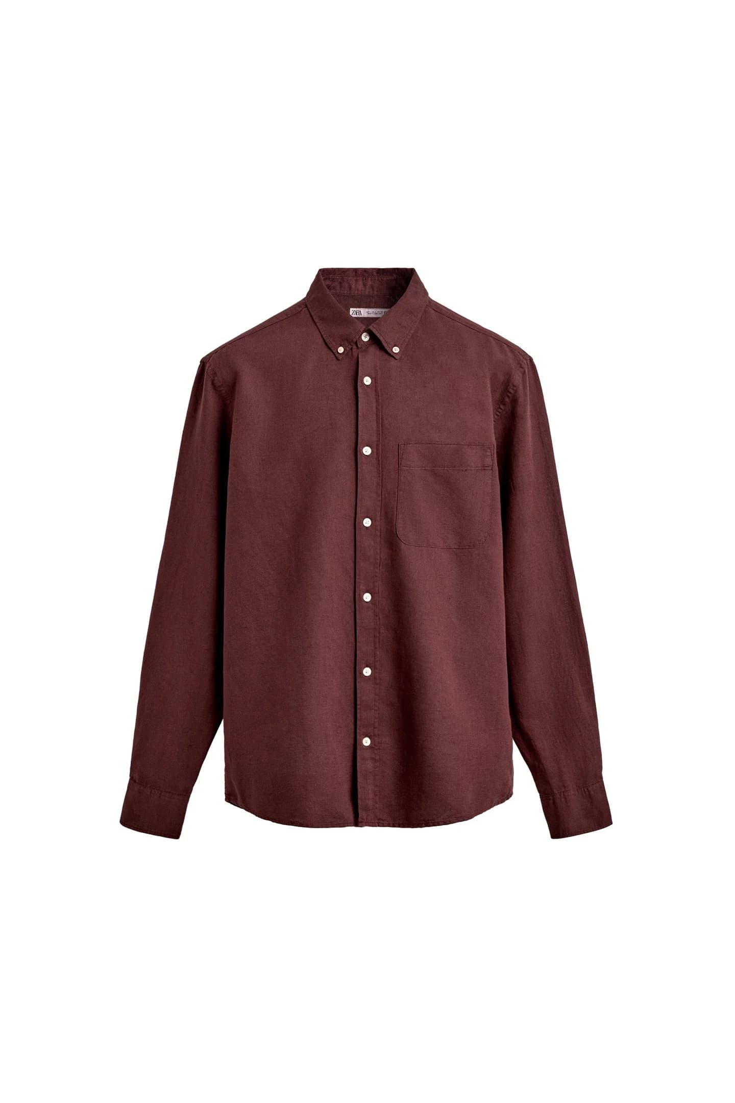 РУБАШКА ИЗ ЛЬНА И ХЛОПКА ТКАНИ - фото 3