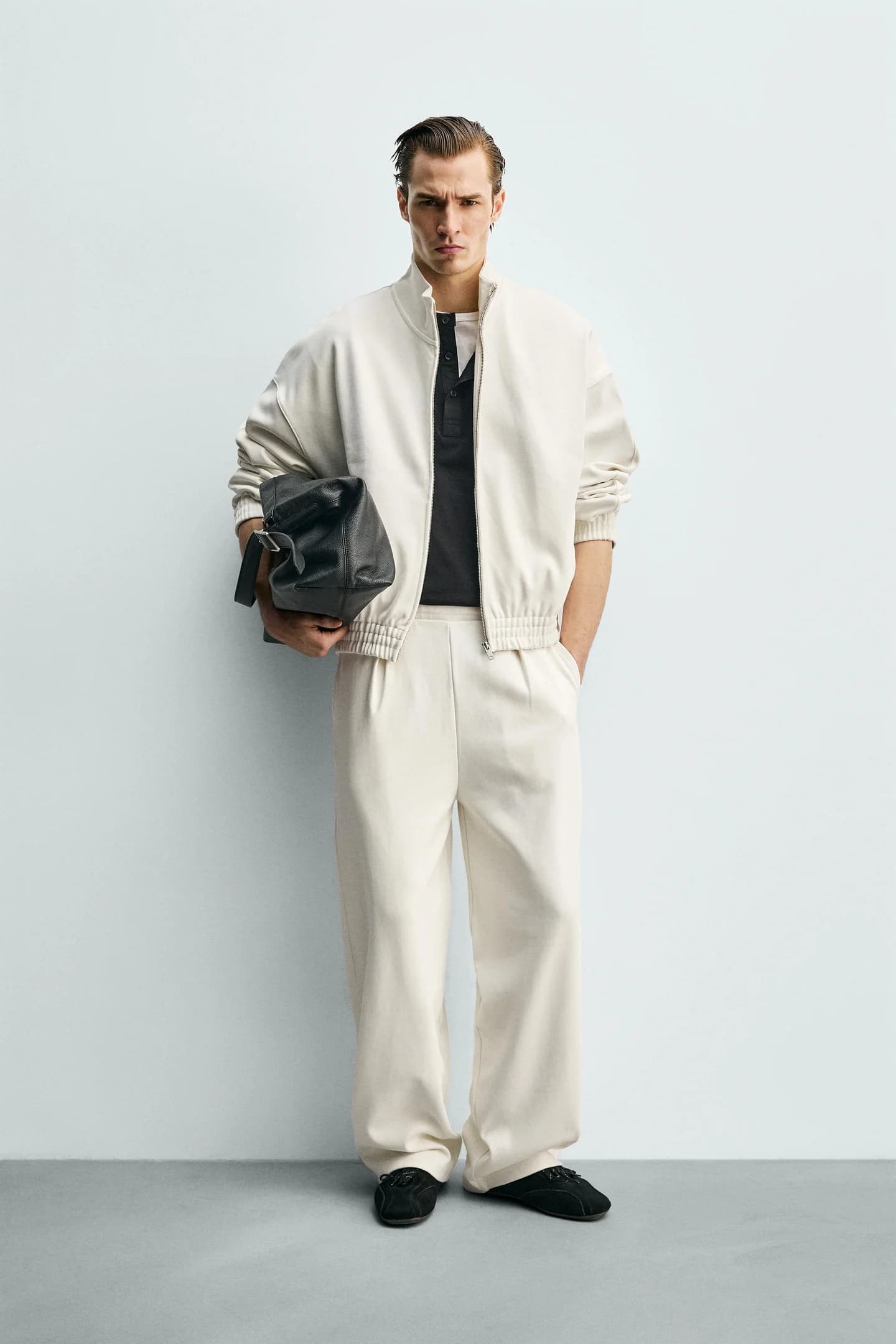 ШИРОКИЕ БРЮКИ-ДЖОГГЕРЫ С ТЮНАМИ - фото 2