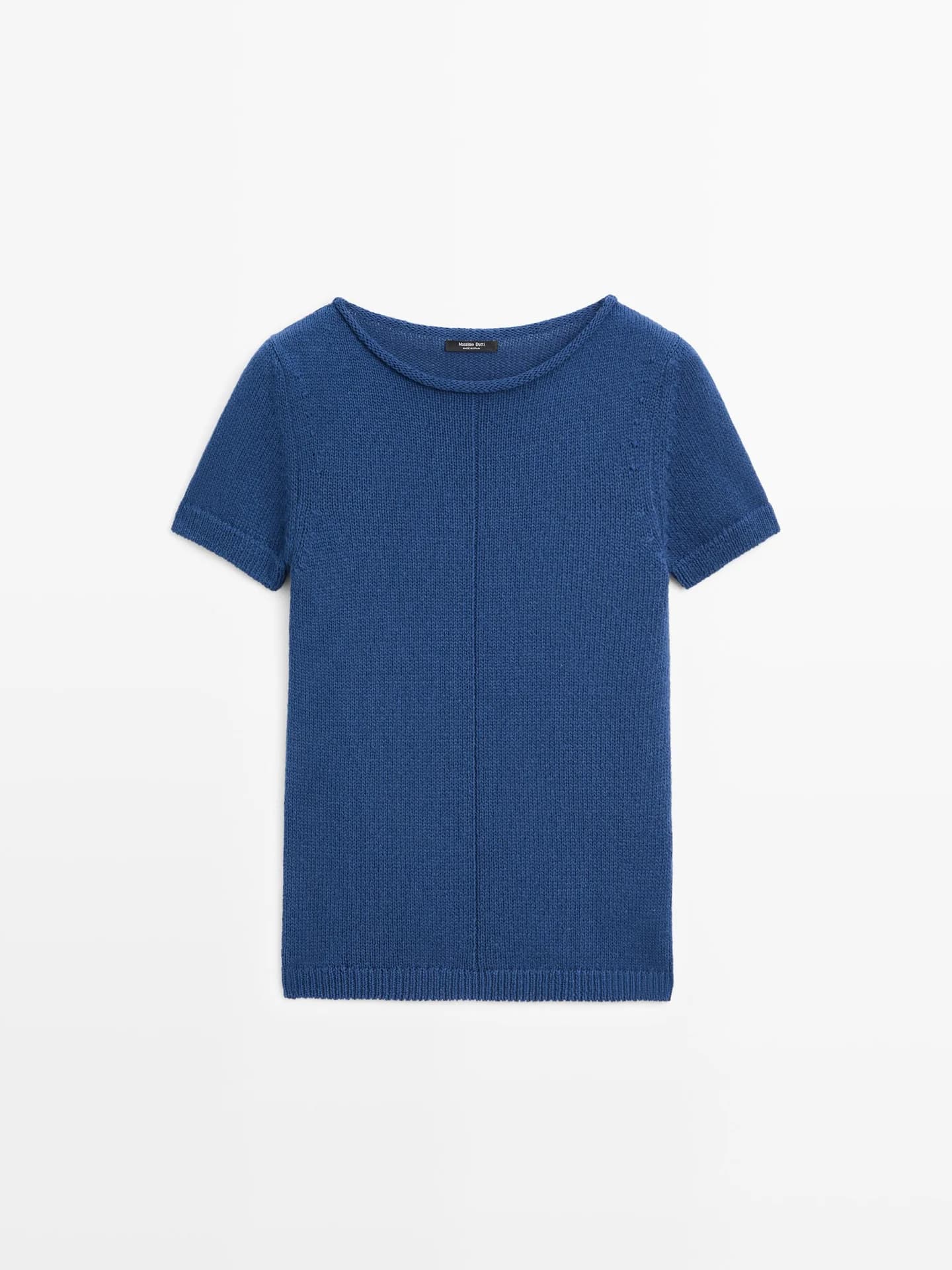 Джемпер с короткими рукавами вязаный с хлопком - фото 4