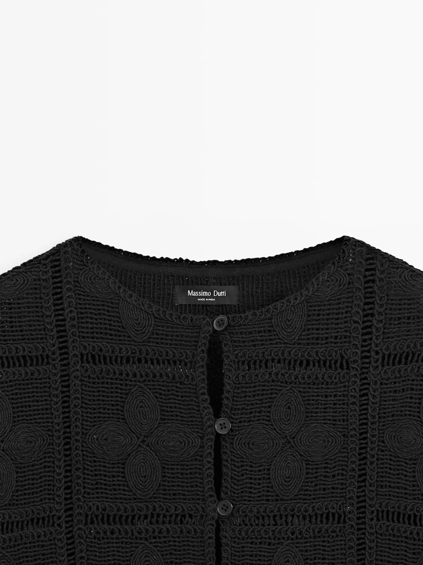 Ажурный вязаный жакет крючком