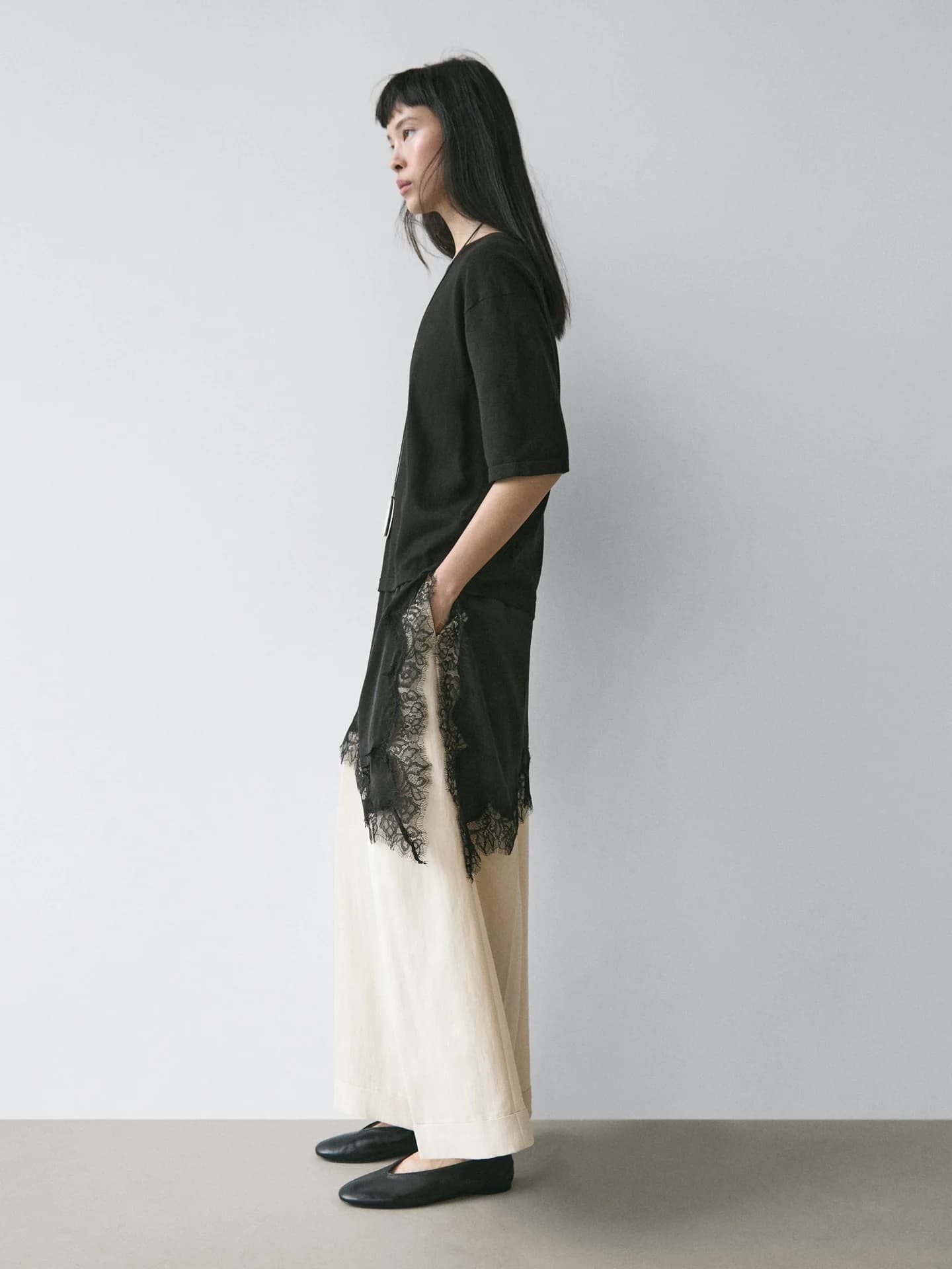 Свитер с кружевом - фото 4