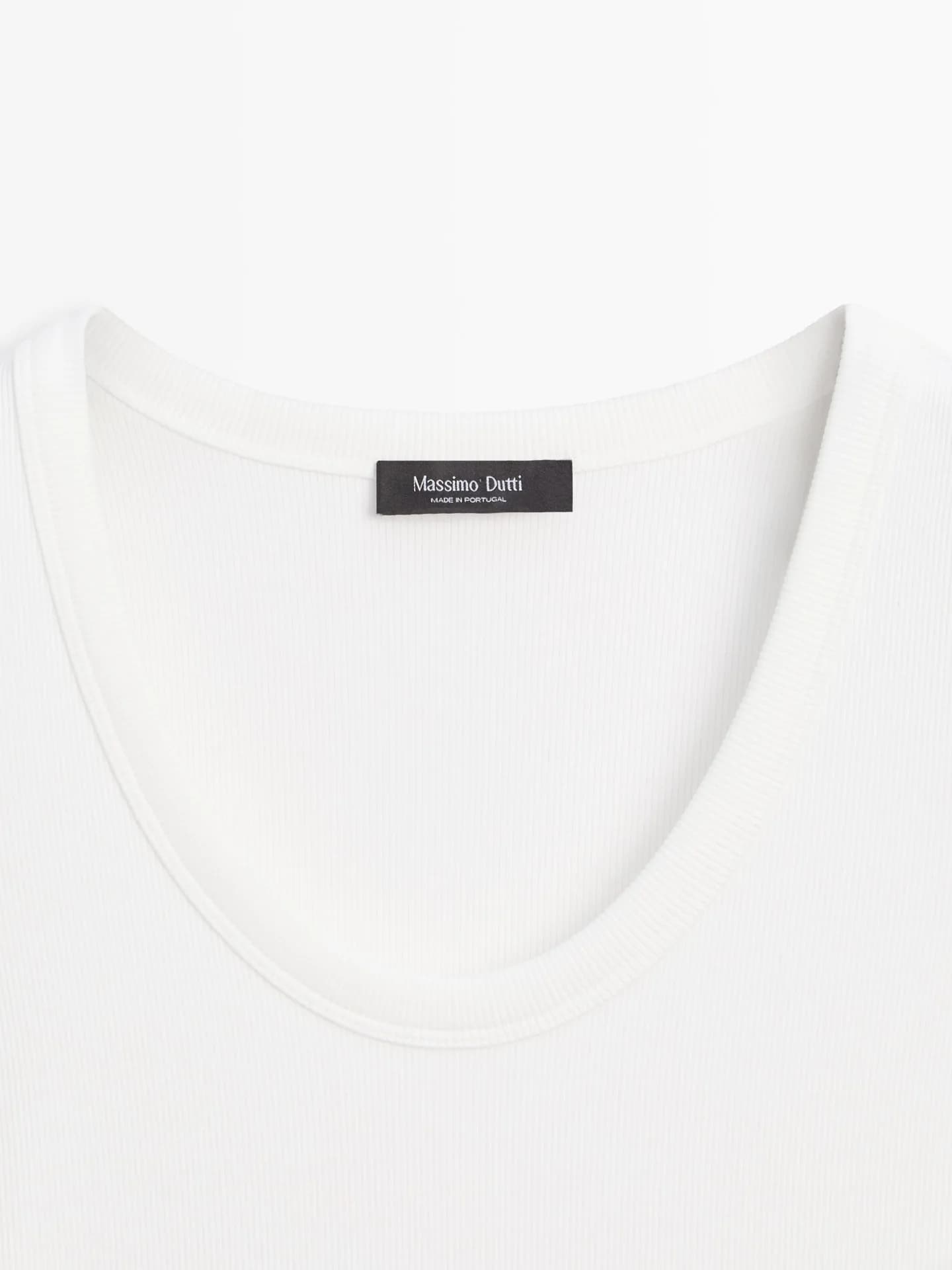 Футболка с короткими рукавами из смесового хлопка. - фото 2