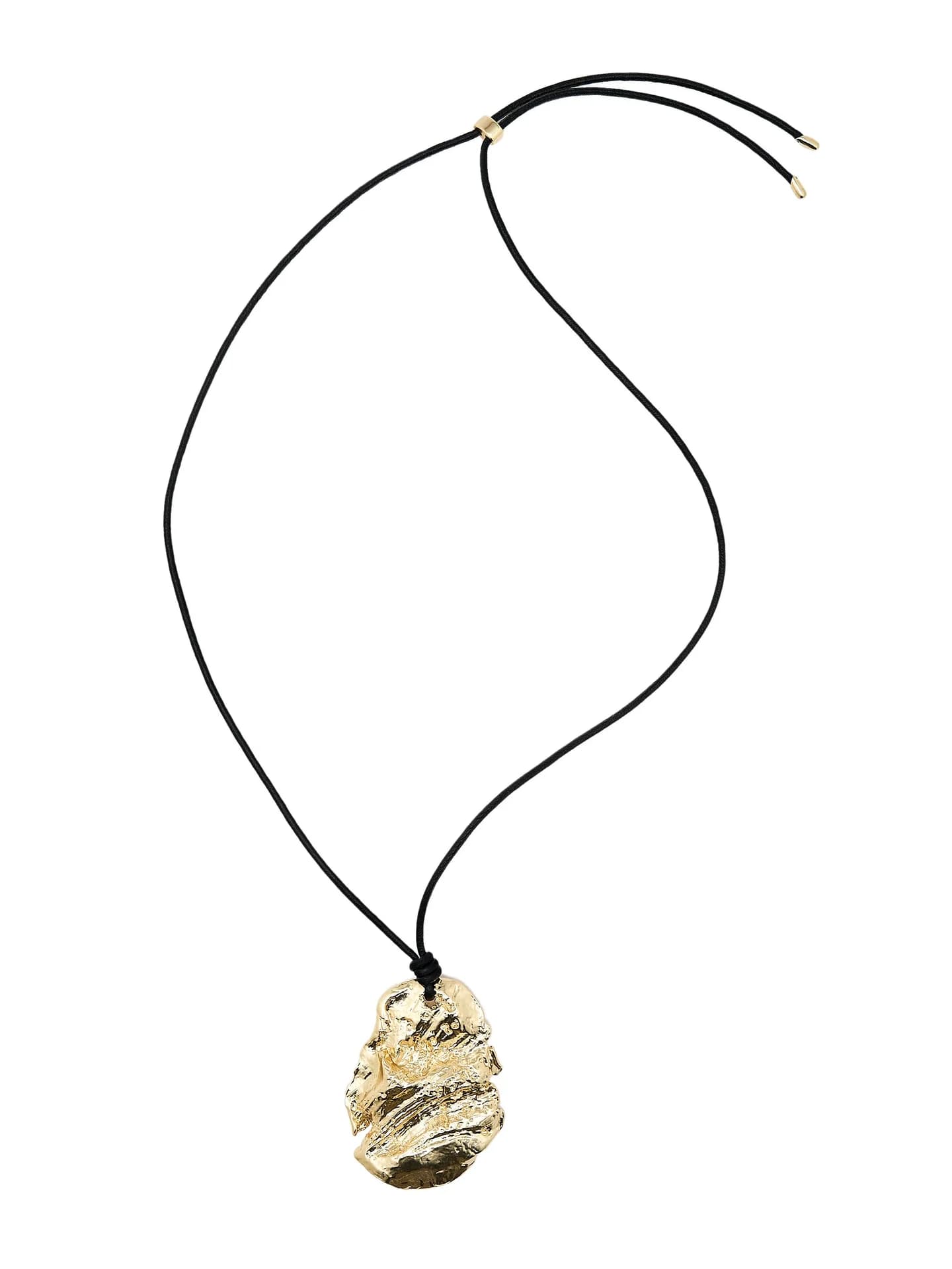 Колье с подвеской в ​​форме окаменелости на кожаном ремешке - фото 4