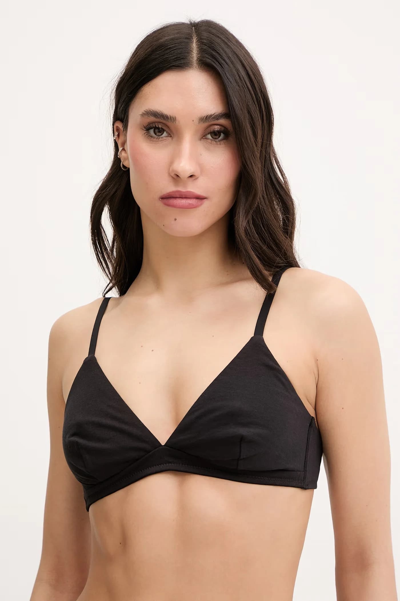 Хлопковый бюстгальтер с глубоким вырезом