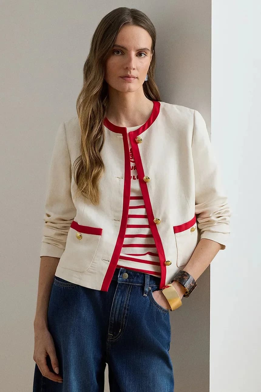 Женская льняная куртка