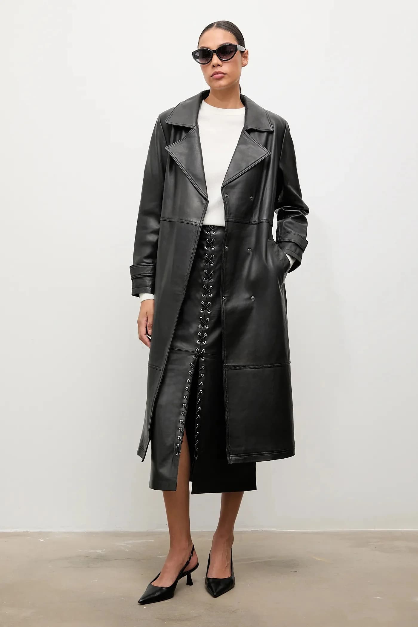 Кожаное пальто - фото 2