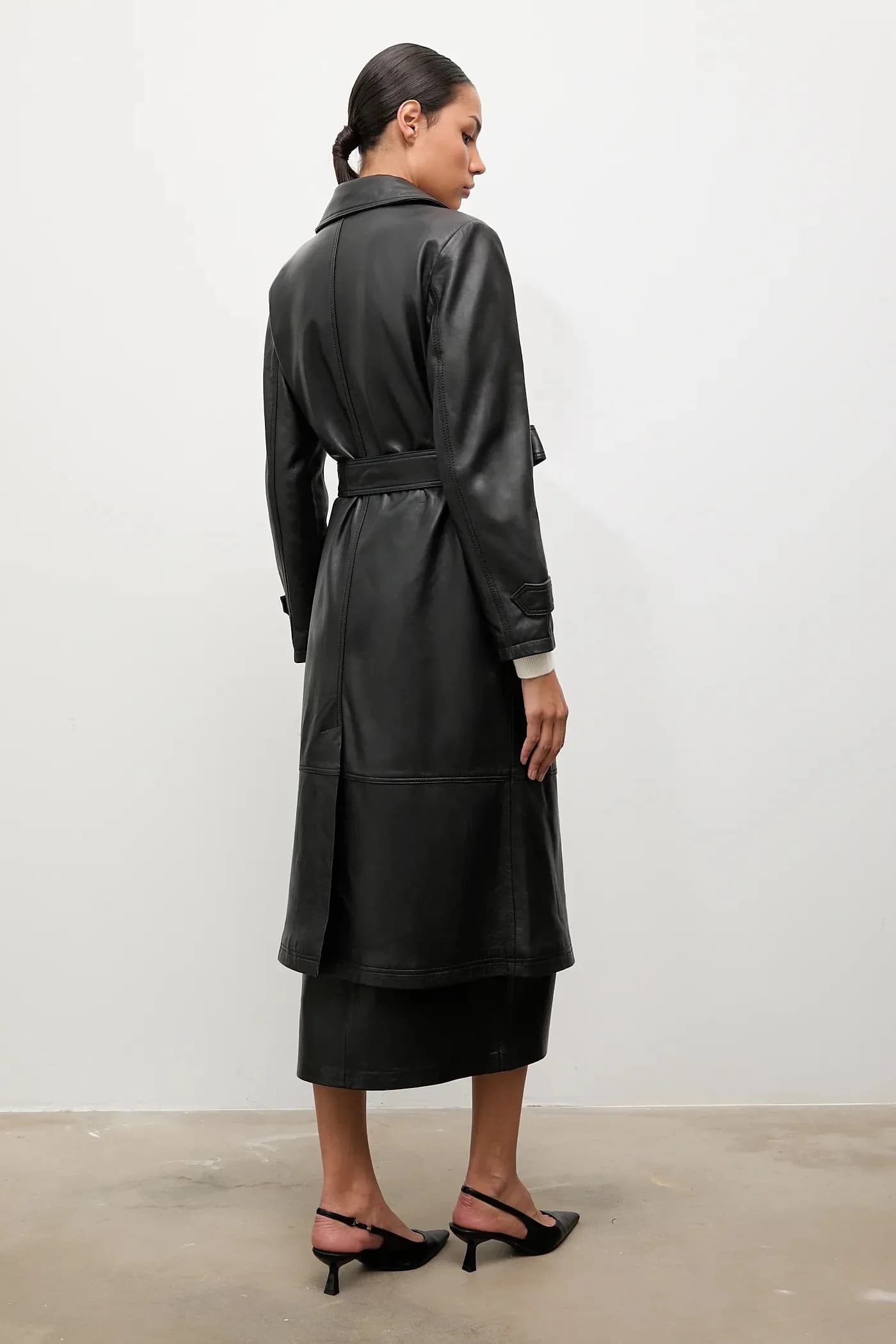 Кожаное пальто - фото 3