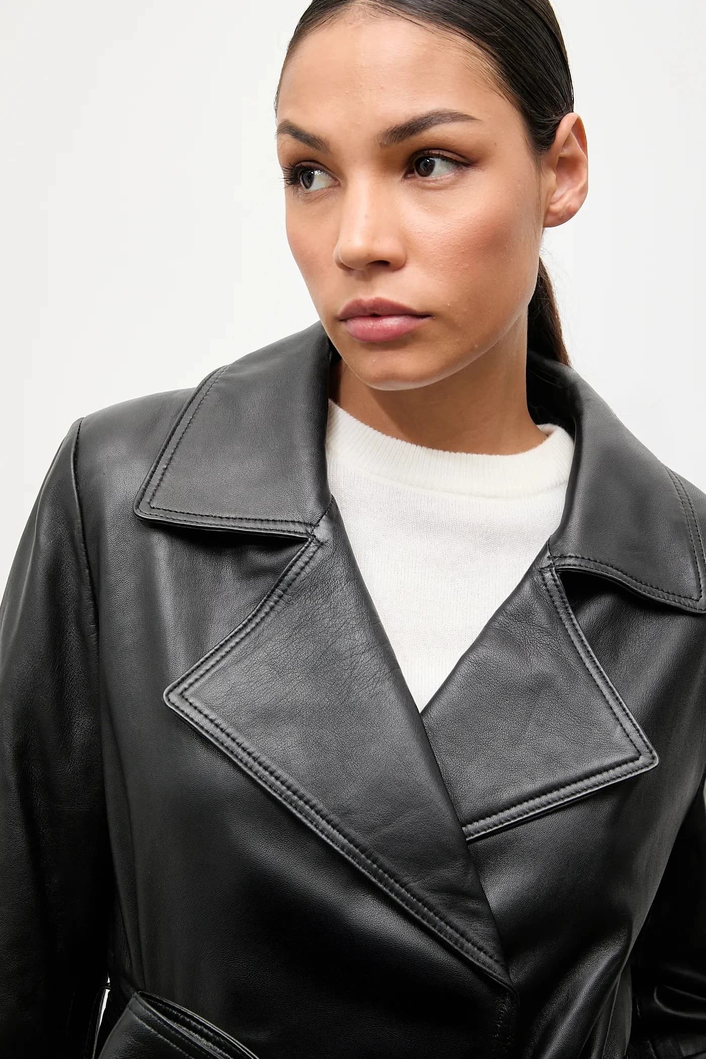 Кожаное пальто - фото 5