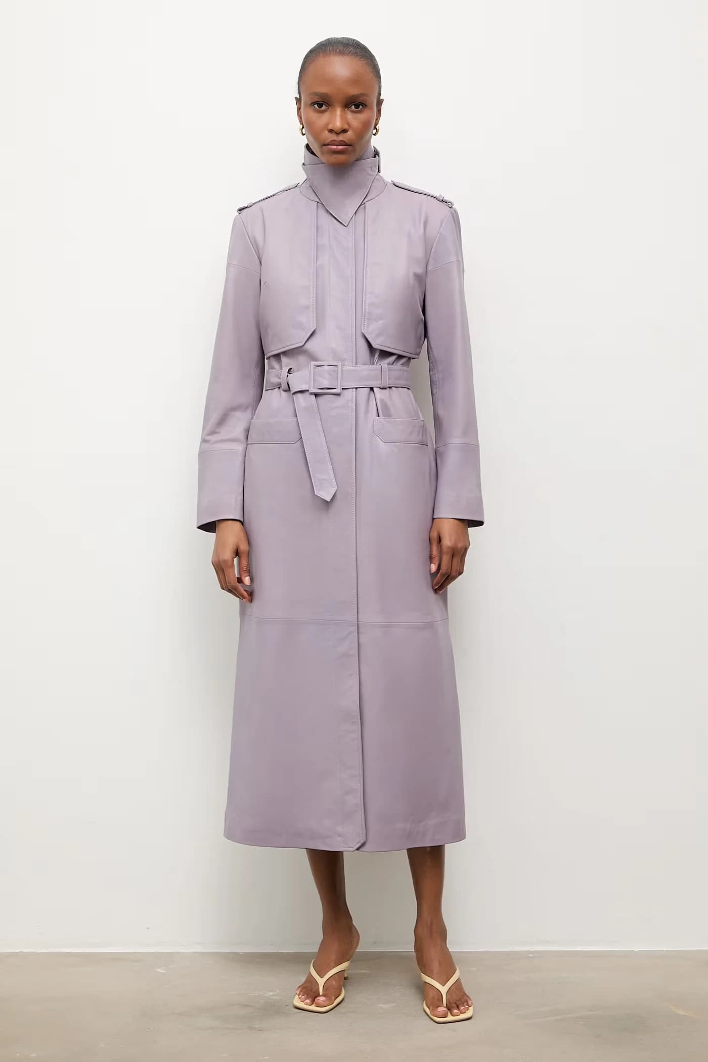 ICON женский кожаный тренч