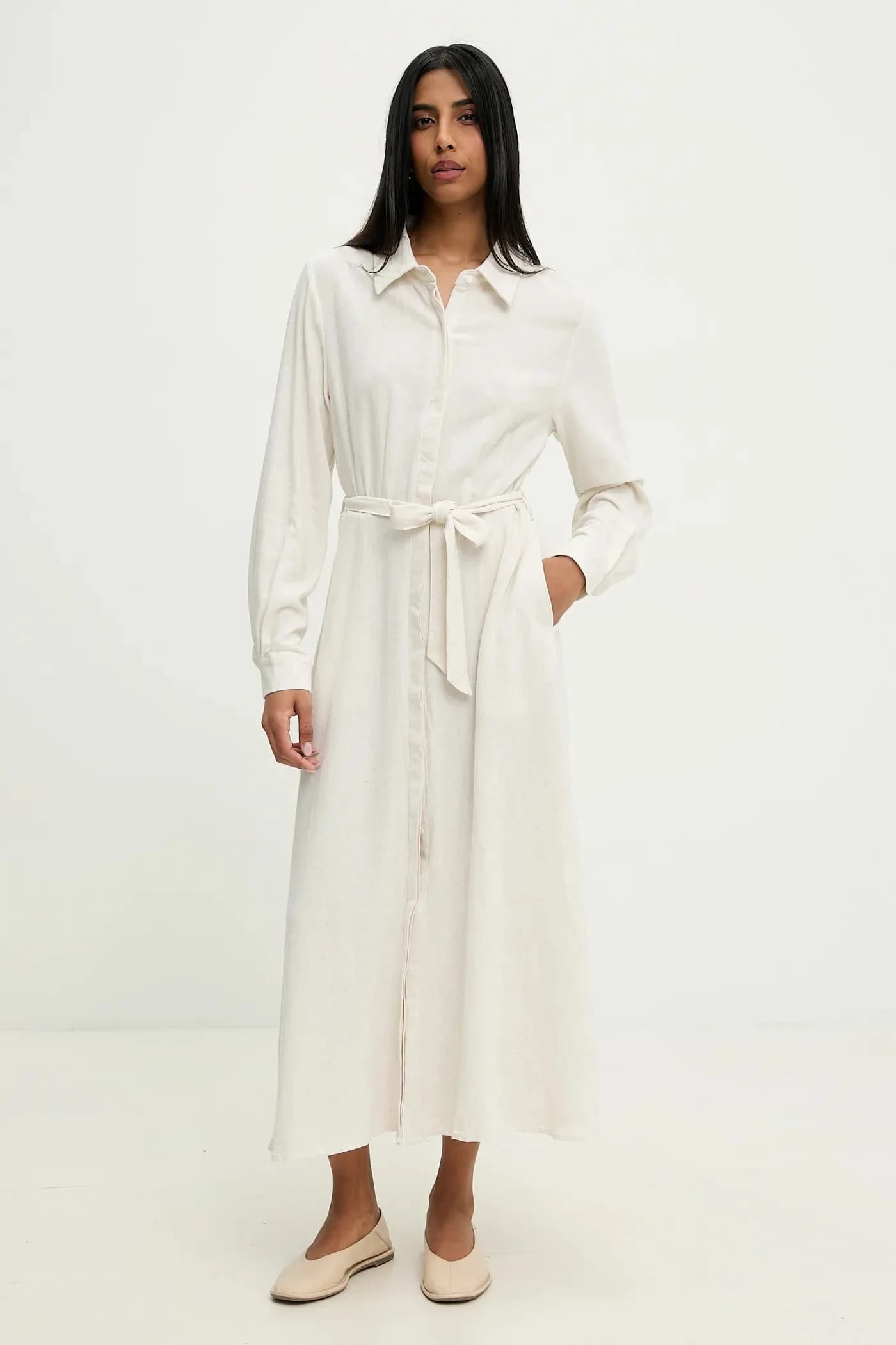 Льняное платье