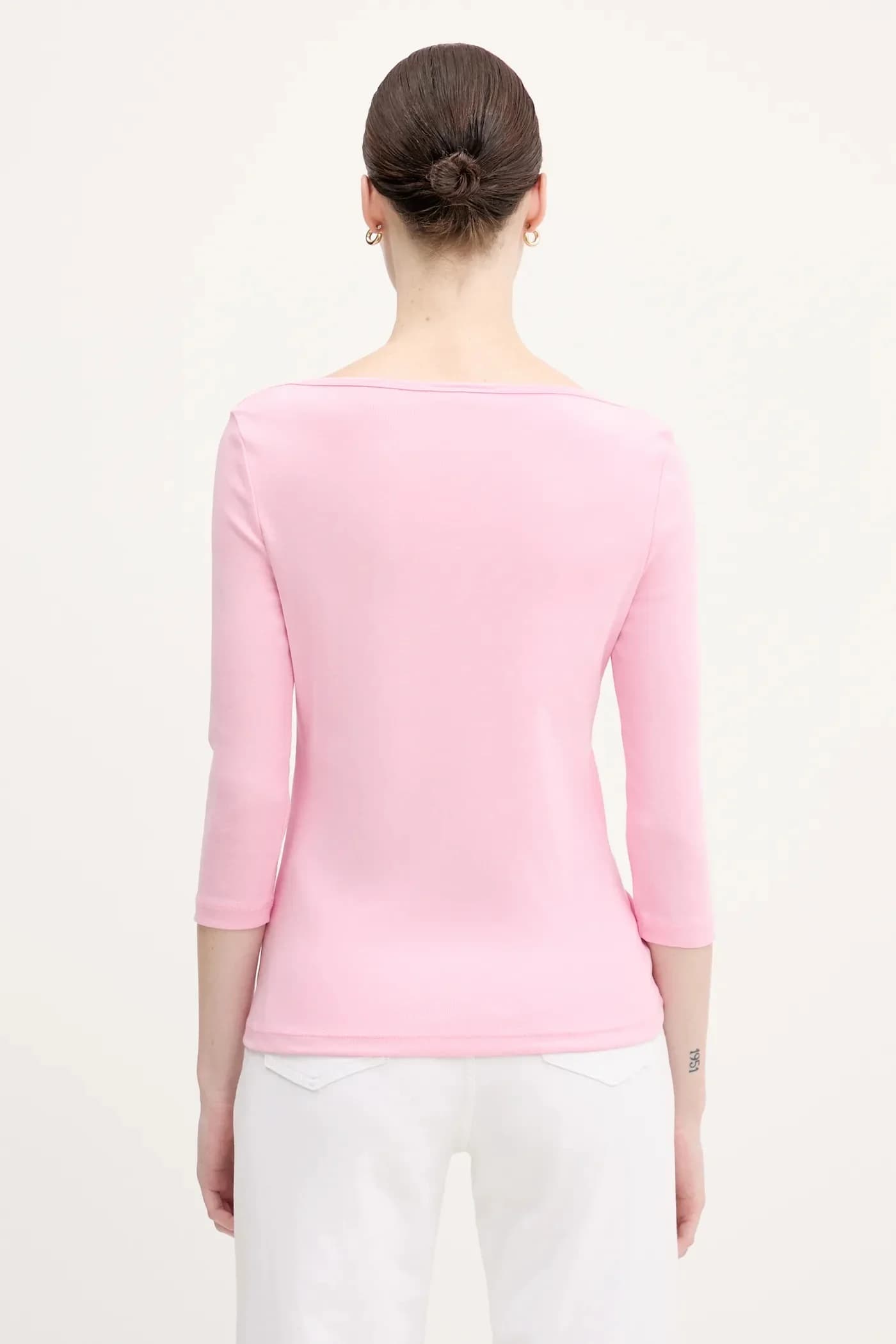 Хлопковая рубашка с длинным рукавом - фото 3