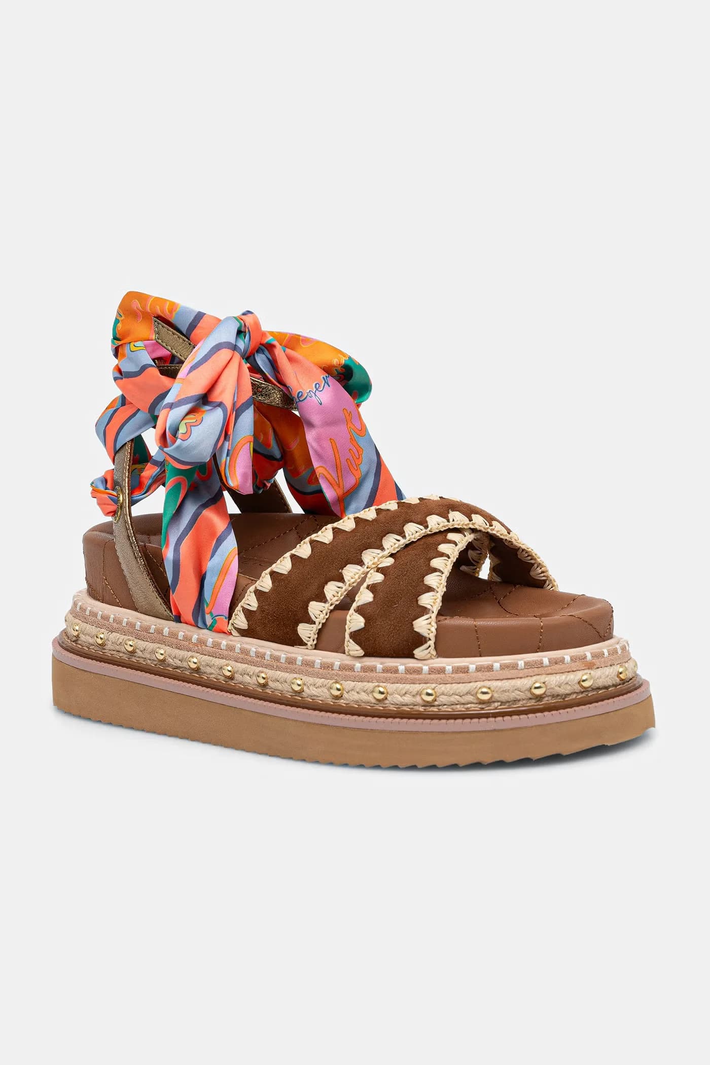 Женские кожаные сандалии Orson Cross Scarf Sdl