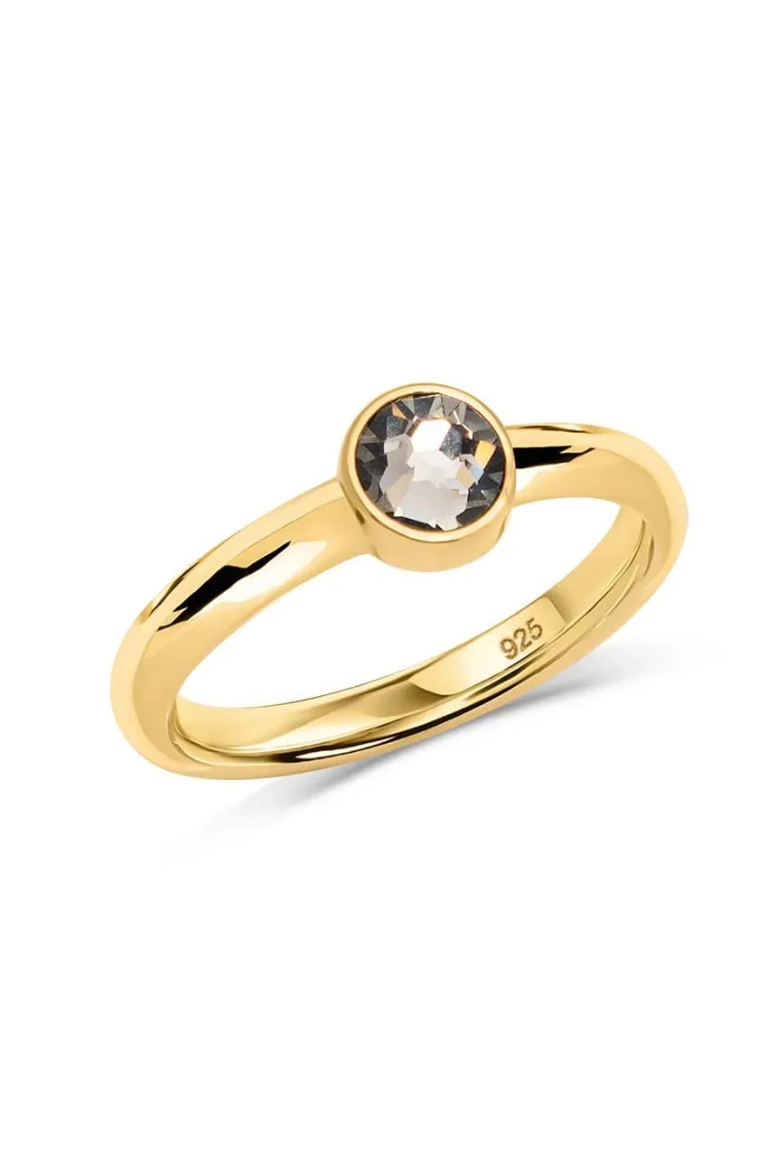 Кольцо из серебра с позолотой.