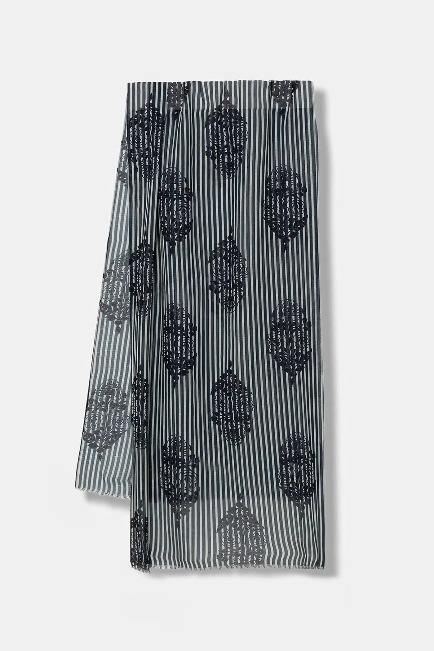 Женский шарф с льном