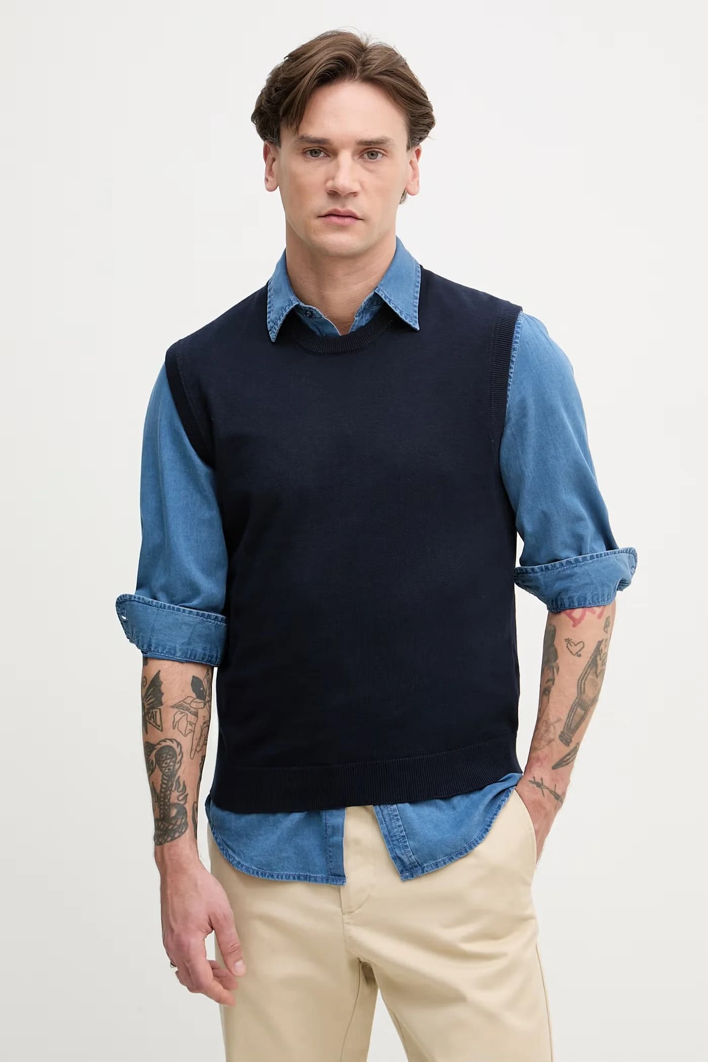 Мужской хлопковый жилет