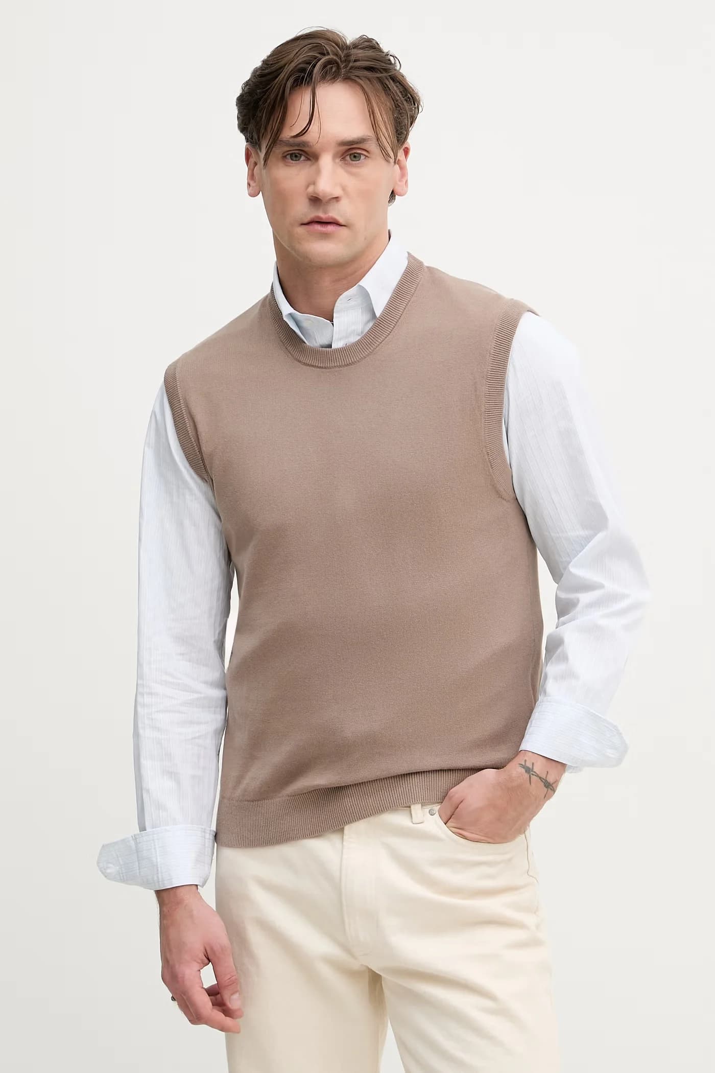 Мужской хлопковый жилет