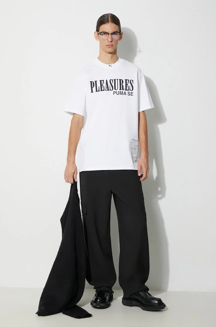 Хлопковая футболка Puma x PLEASURES Typo Tee