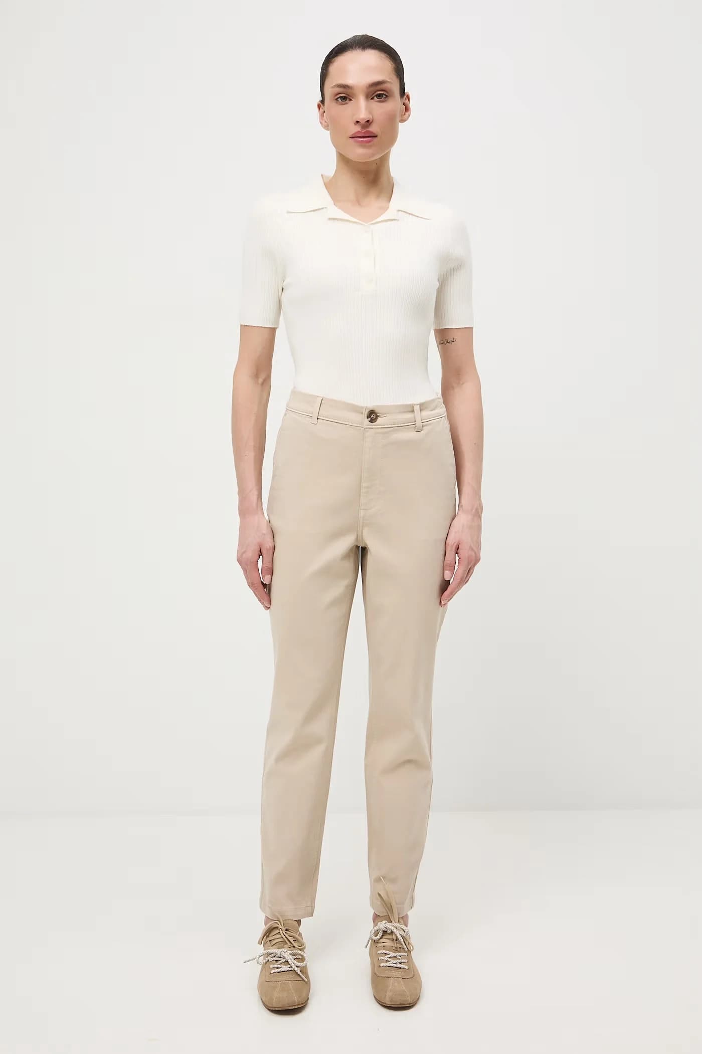 Женские чиносы из хлопка с эластаном