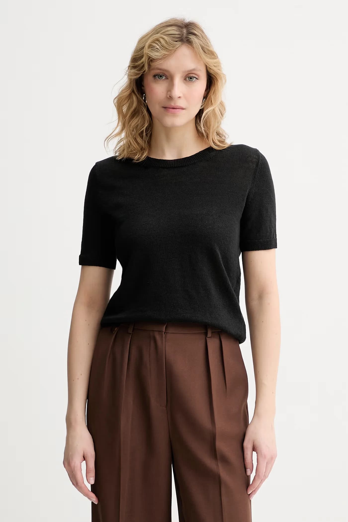 PANCONE женская льняная футболка