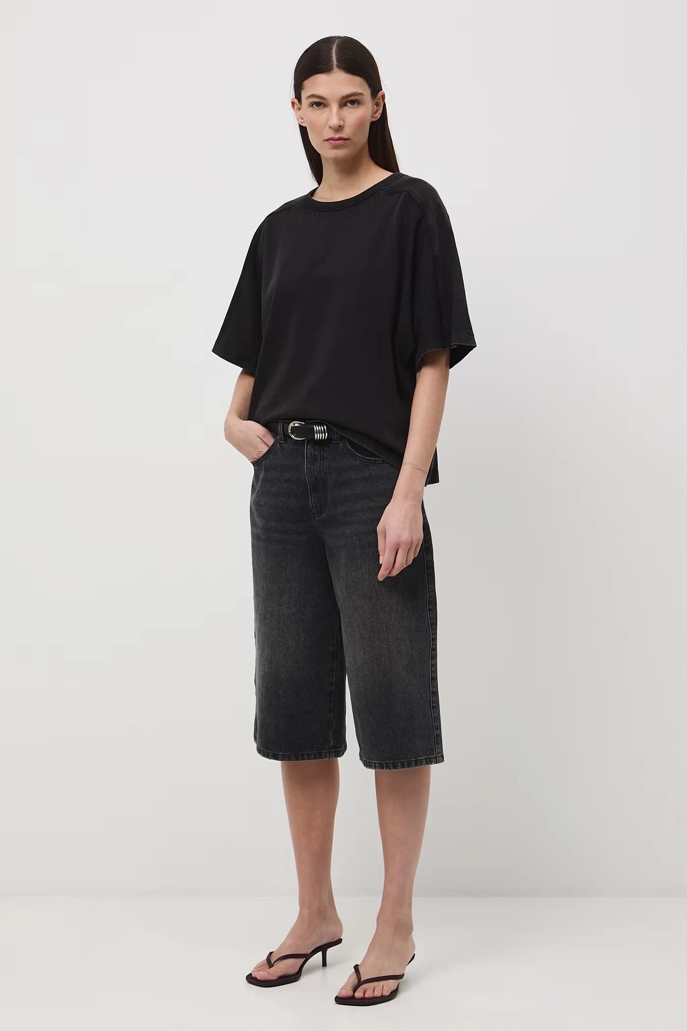 Женская хлопковая футболка оверсайз