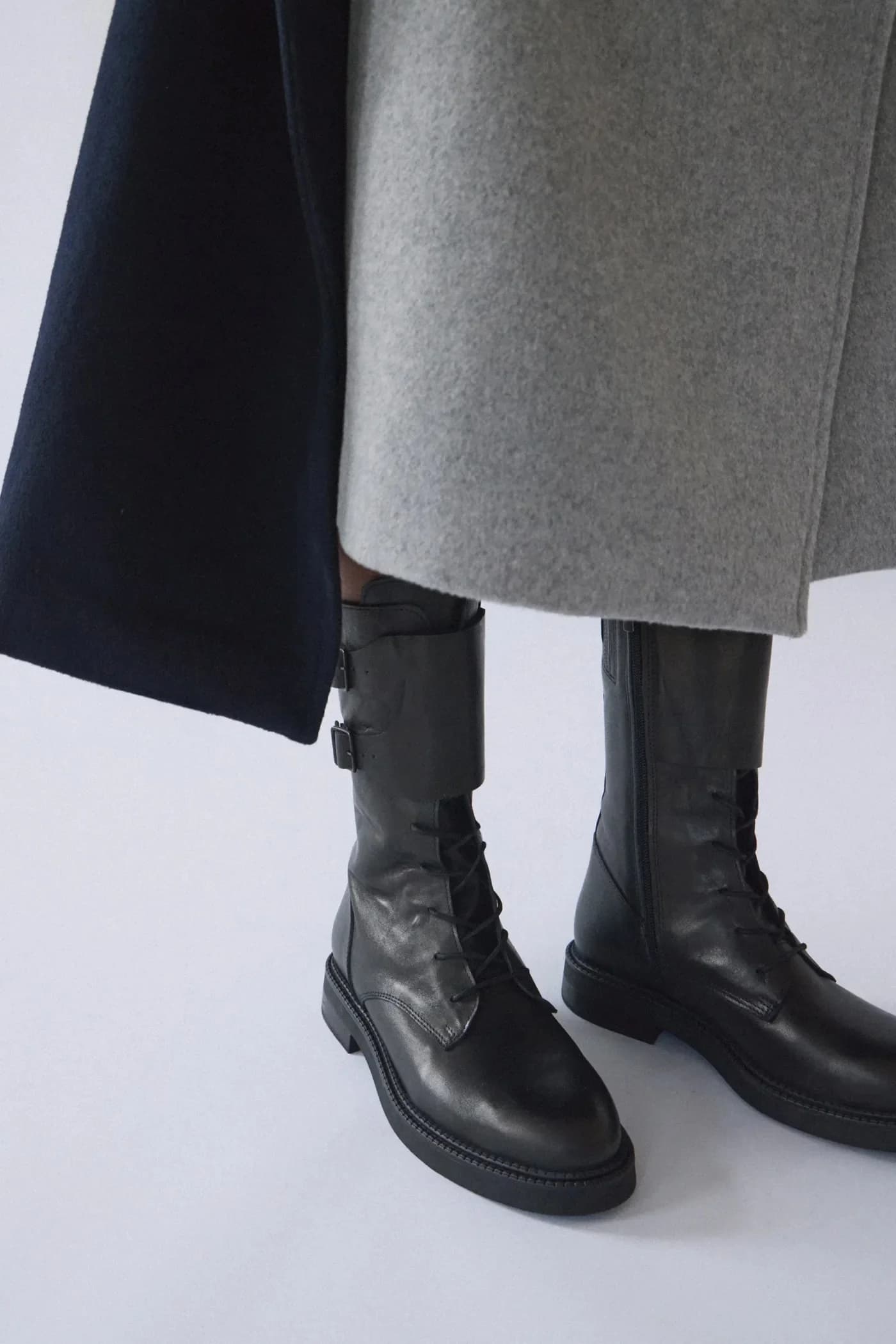 Кожаные ботильоны