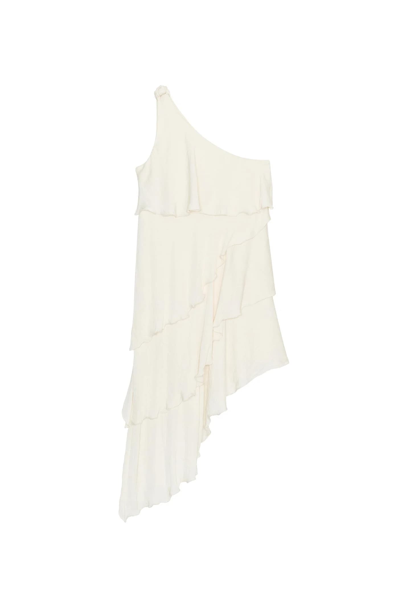 Платье с рюшами и галстуком - фото 3