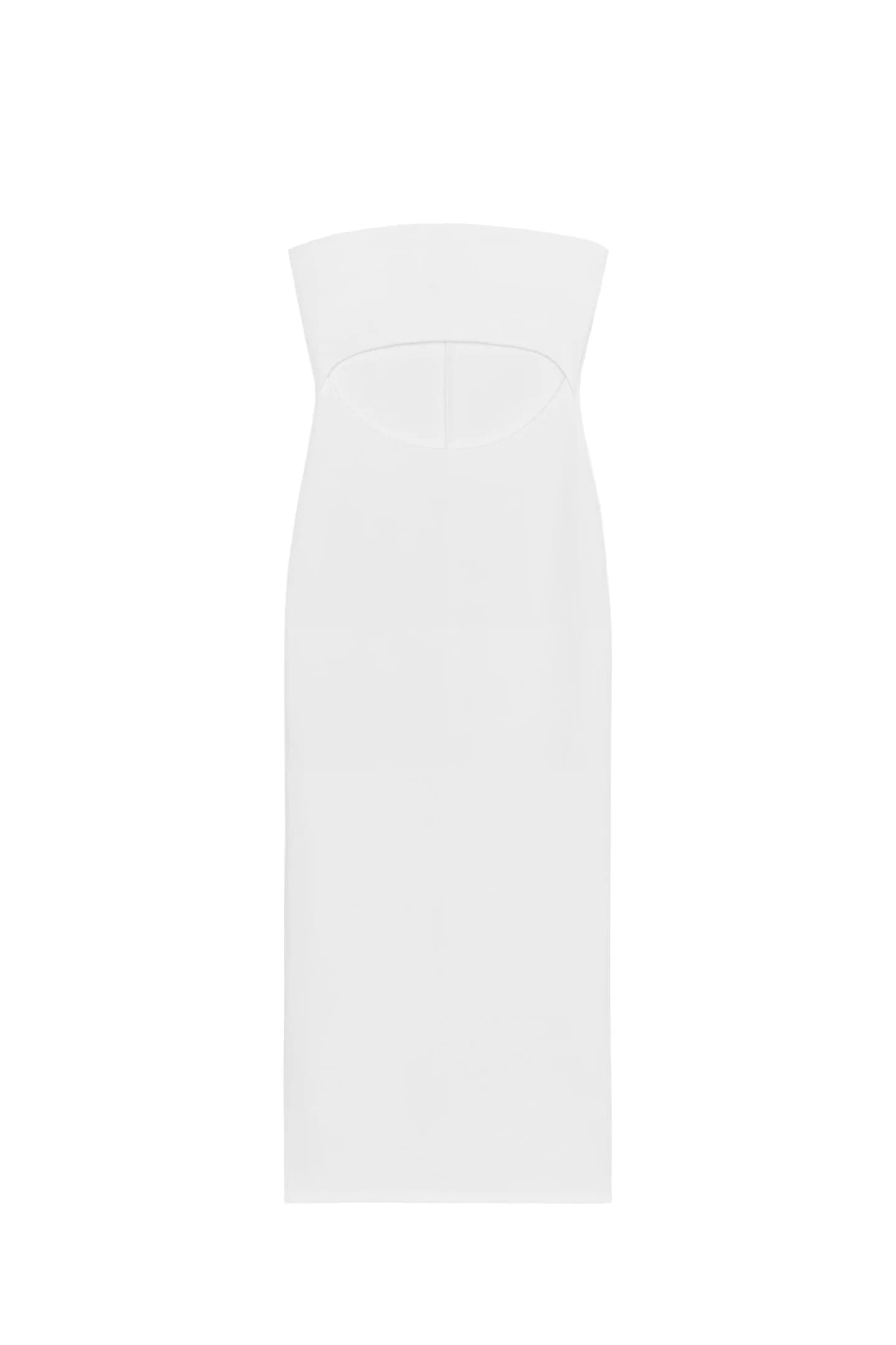 ПЛАТЬЕ МИДИ С ВЫРЕЗАМИ ИЗ ЭЛАСТИЧНОЙ ТКАНИ - фото 3