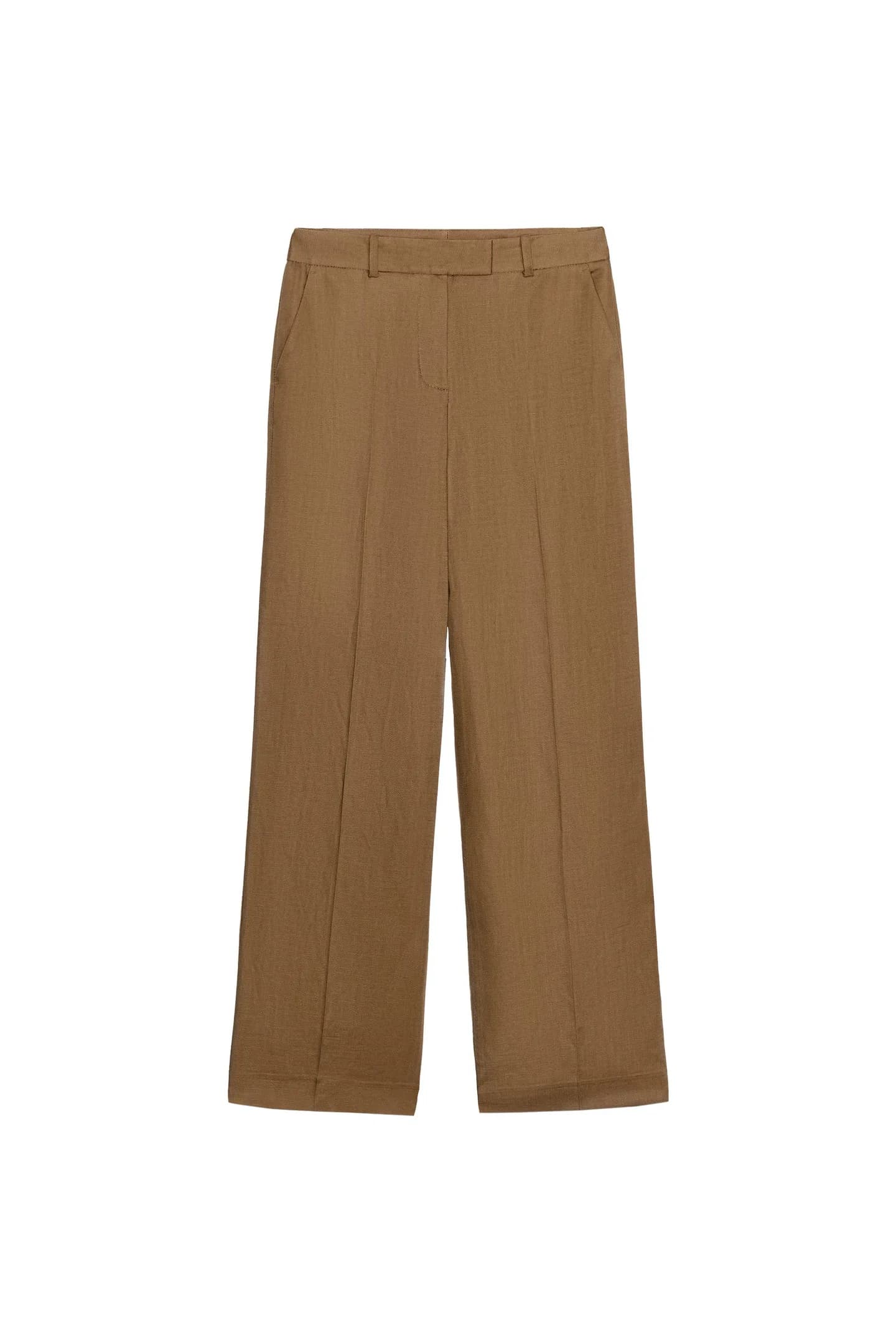 БРЮКИ ПРЯМОГО КРАЯ С НЕСКОЛЬКИМ ЛЬНА - фото 3