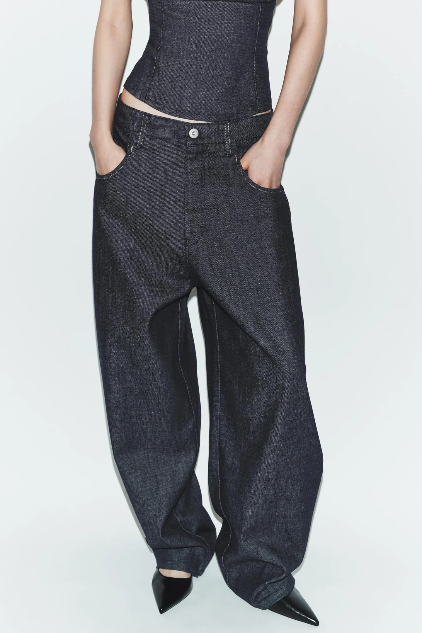 ДЖИНСЫ TRF BARREL С ВЫСОКОЙ ПОСАДКОЙ - фото 3