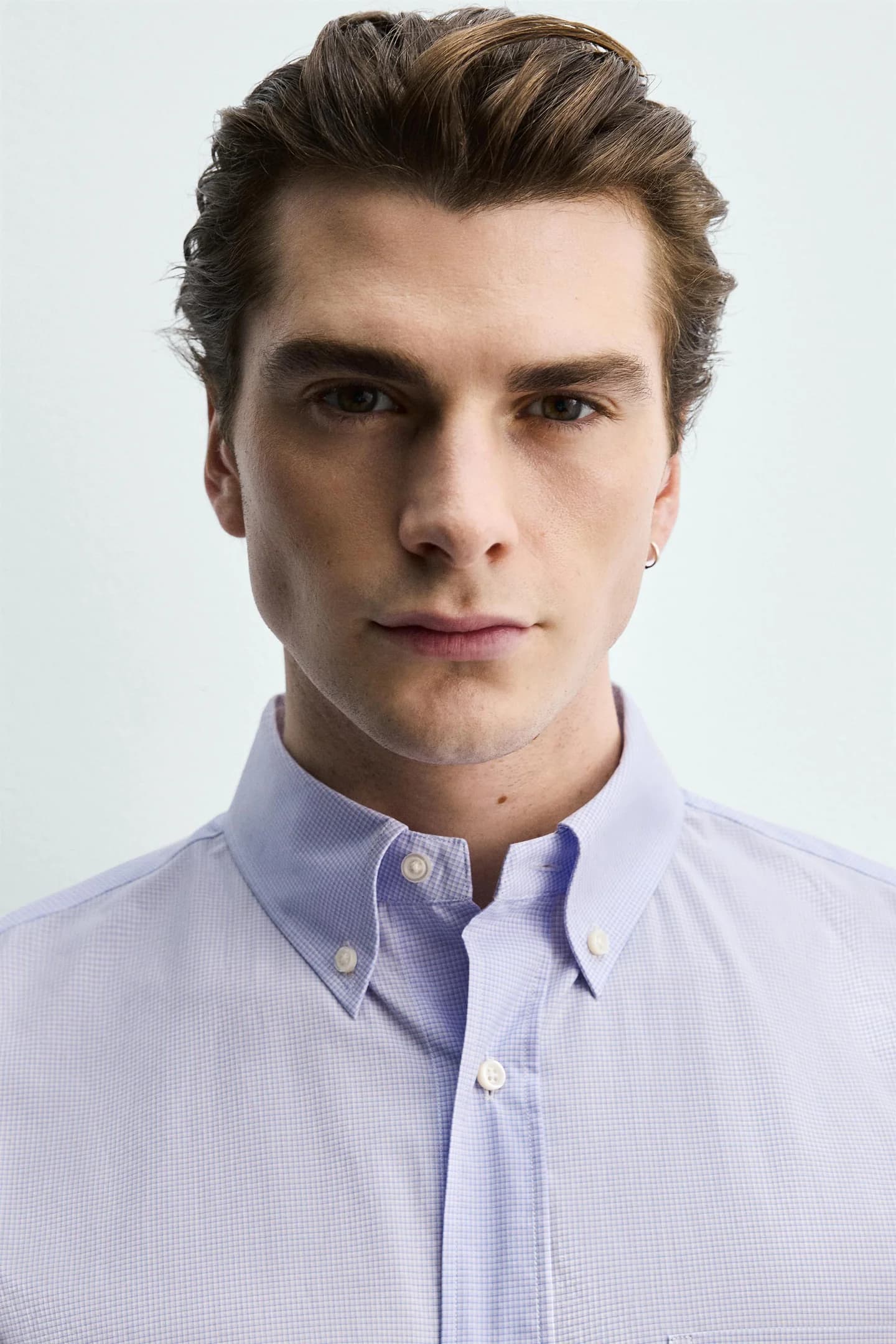 РУБАШКА ПРЯМОГО КРЮКА В КЛЕТИКУ - фото 2