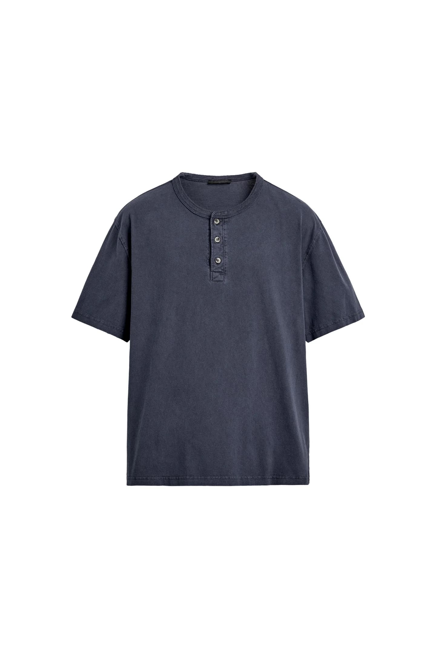 СТИРНАЯ ФУТБОЛКА С ПУГОВИЦАМИ НА ШЕЕ - фото 3