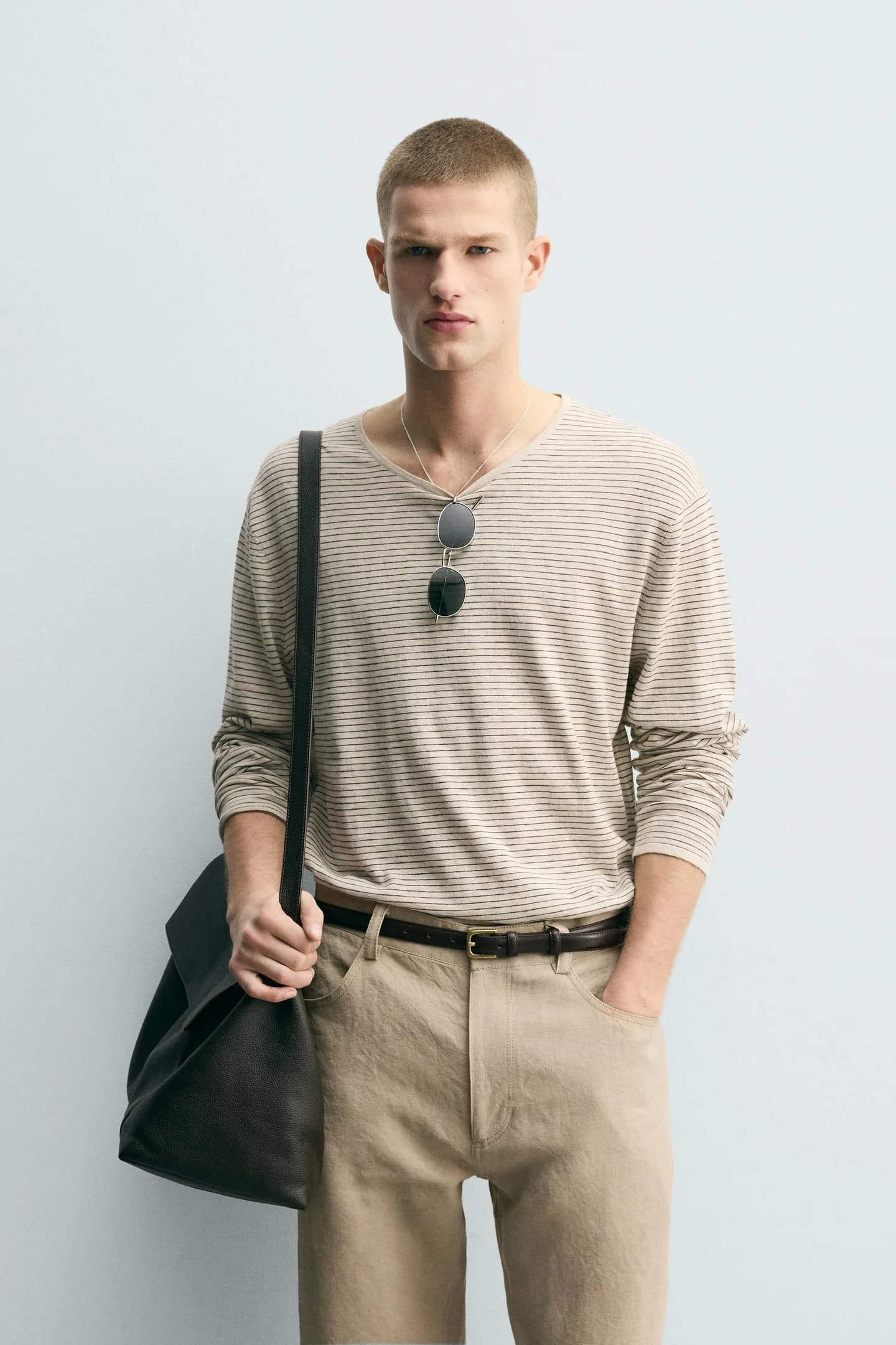 ПОЛОСАТЫЙ СВИТЕР С НЕМНОГО ХЛОПКА