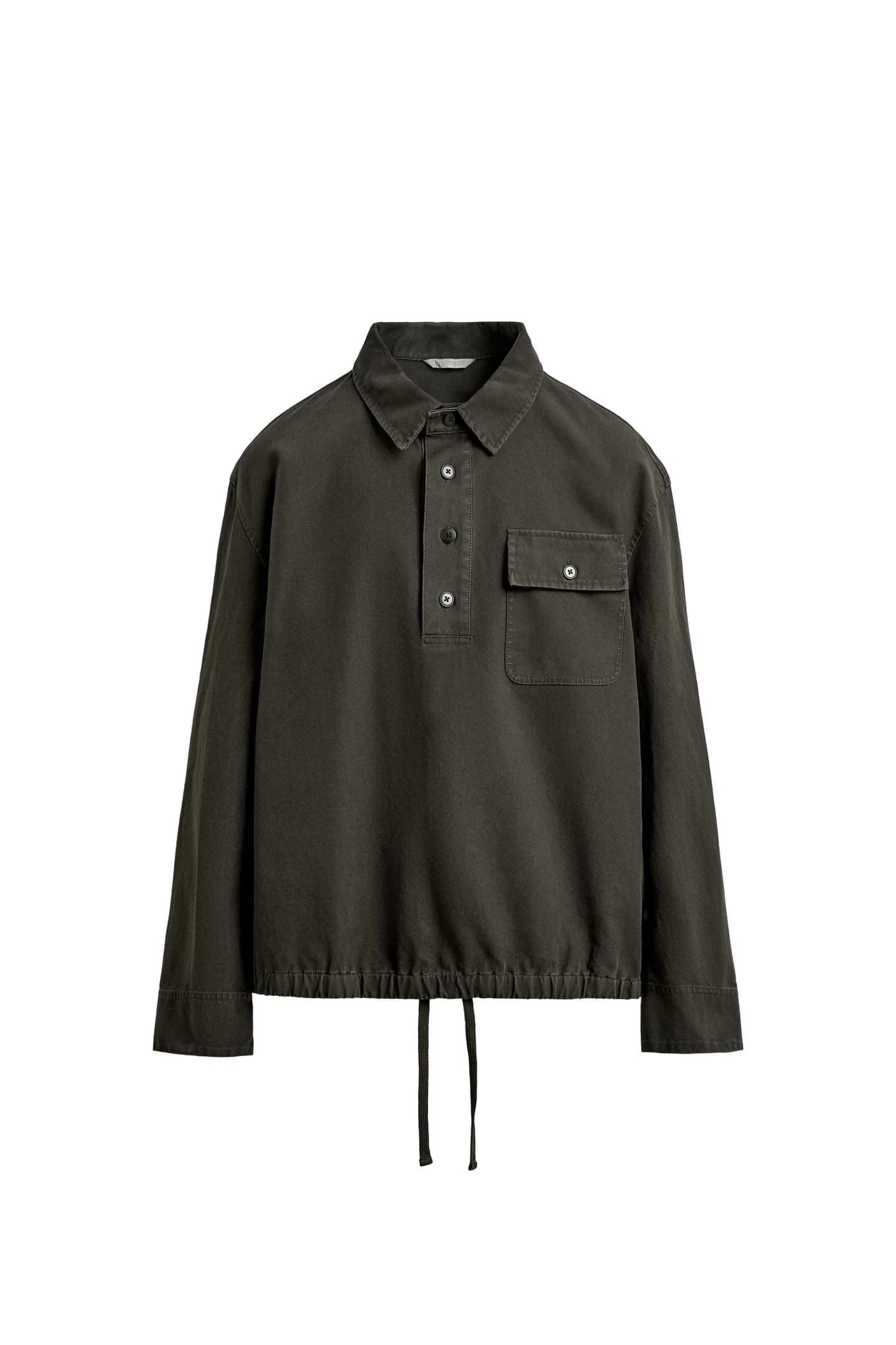 КУРТКА-ПОЛО ИЗ ХЛОПКА С ЭФФЕКТОМ СТИРКИ - фото 3